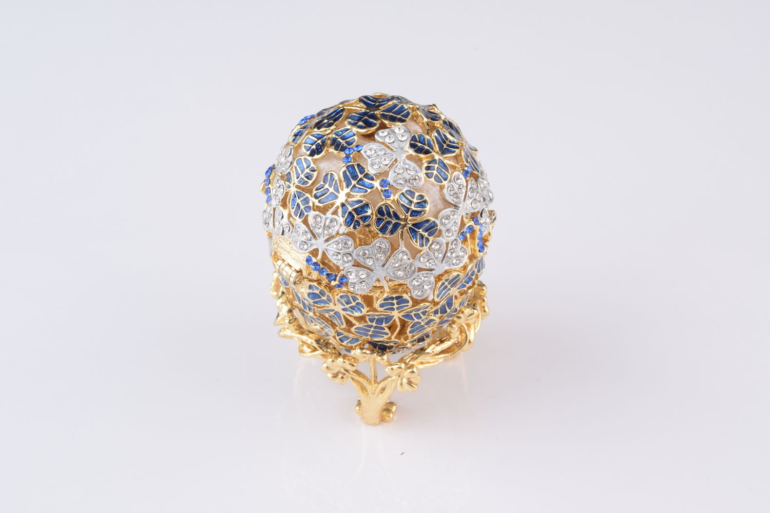 Keren Kopal Blue Faberge Egg with Car Inside