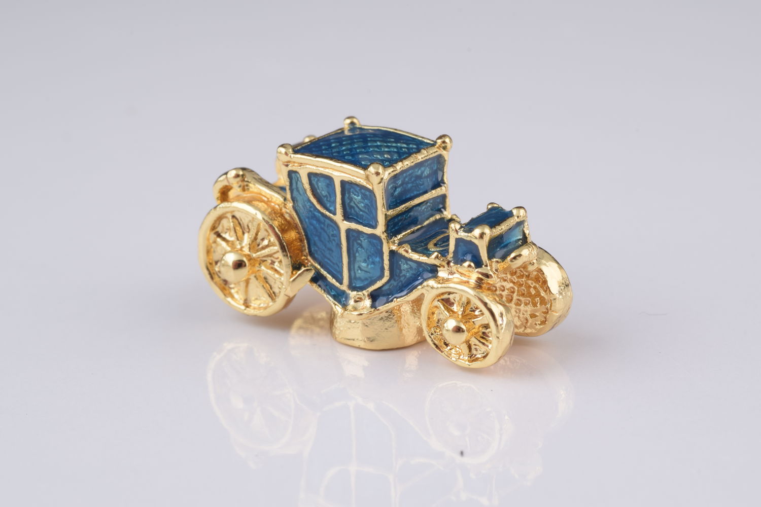 Keren Kopal Blue Faberge Egg with Car Inside
