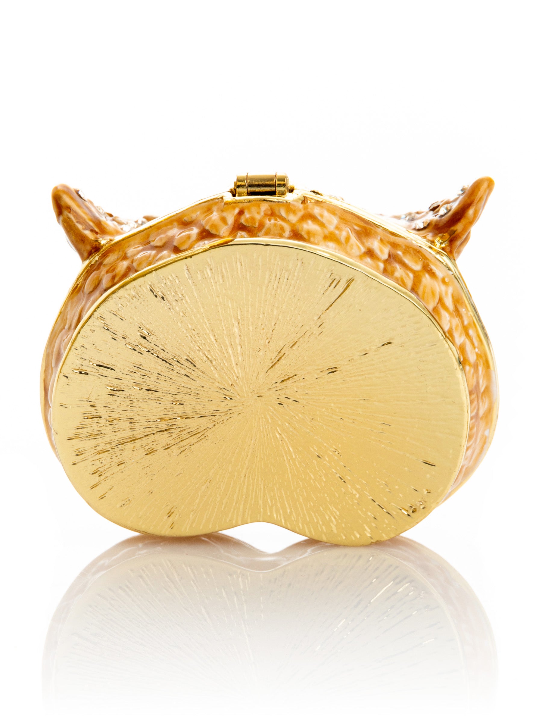 Keren Kopal Brown Owl face trinket box