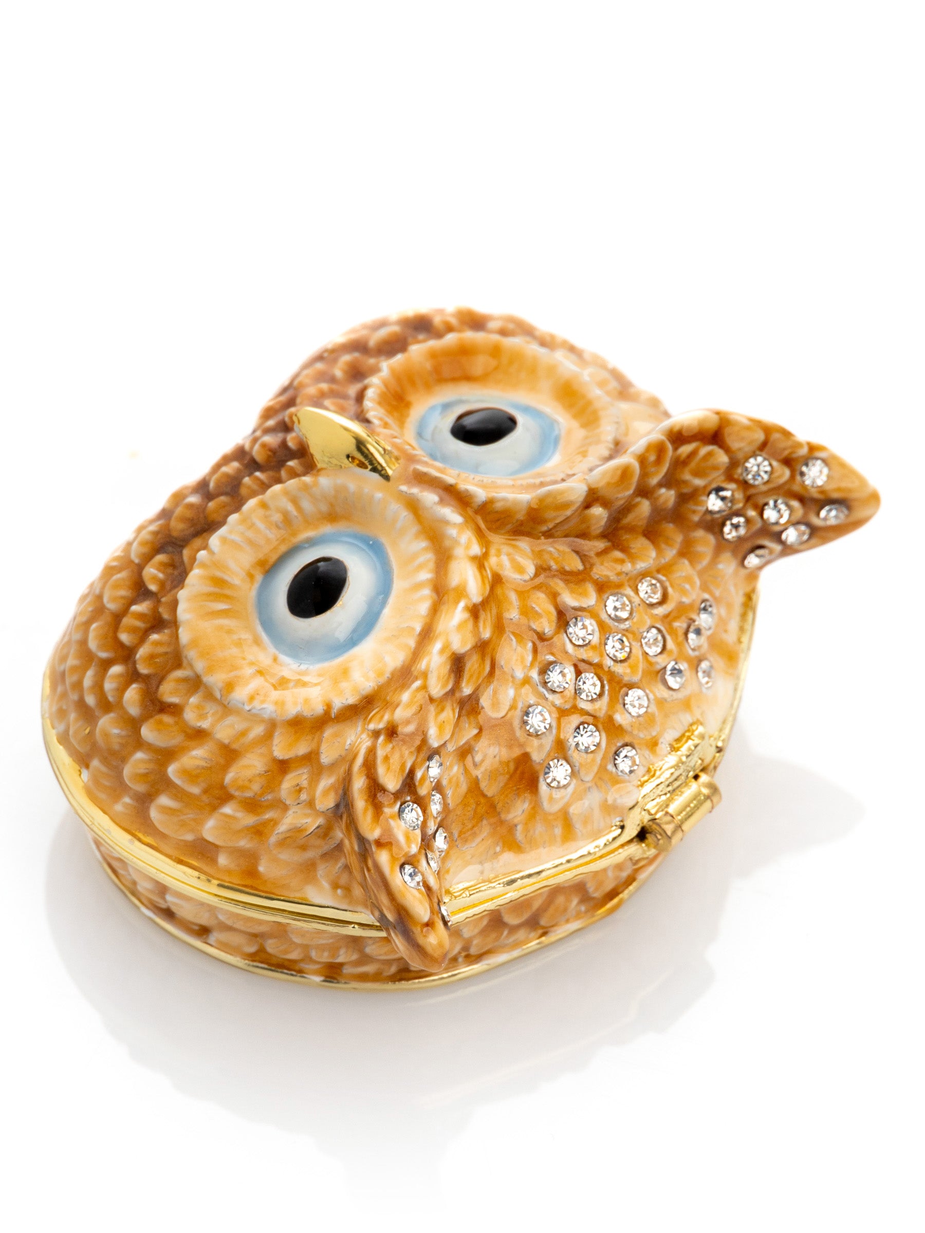 Keren Kopal Brown Owl face trinket box