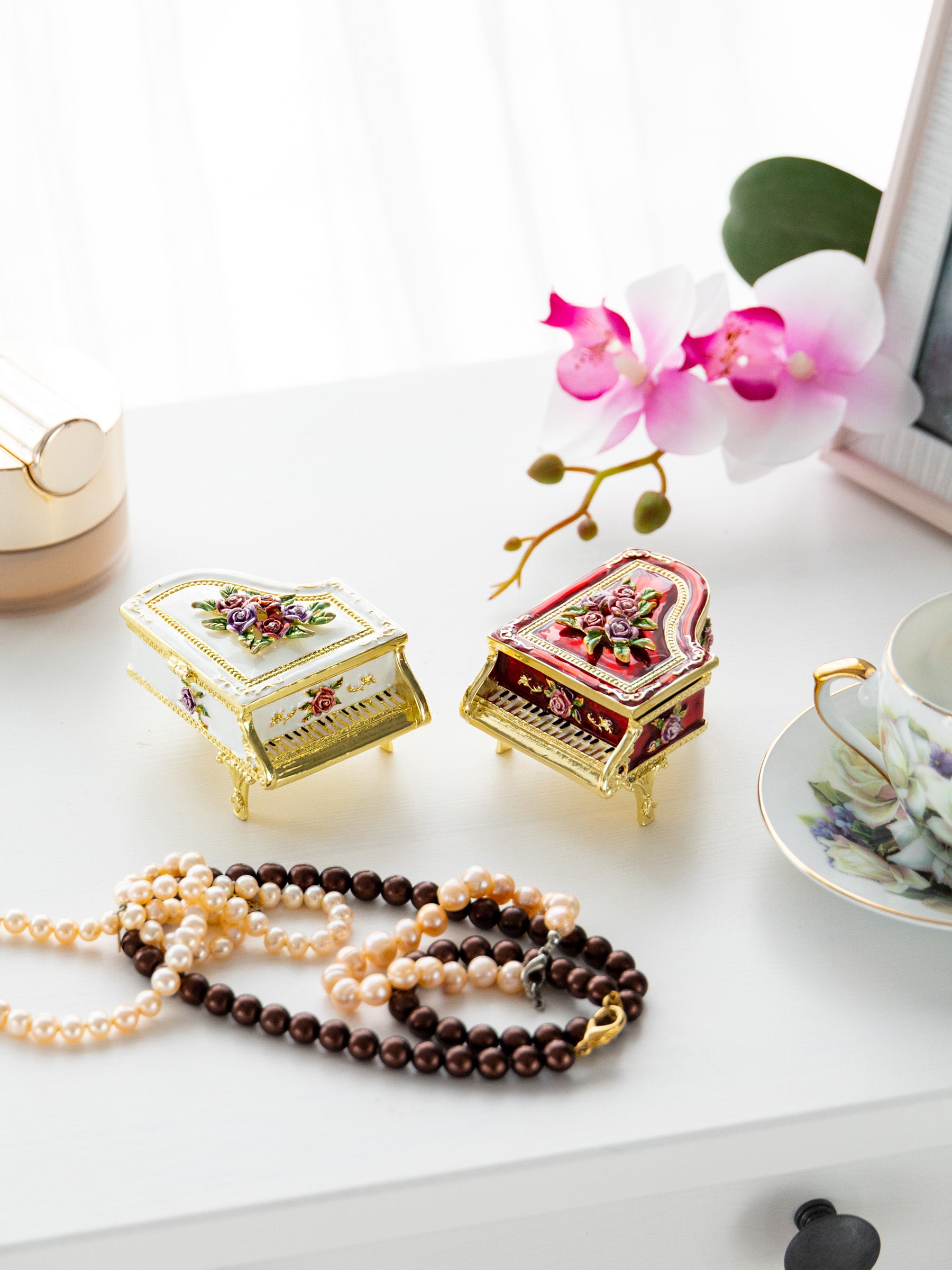 Keren Kopal Red Piano Trinket Box