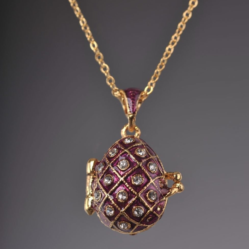 Keren Kopal Egg Pendant Necklace with an Apple inside