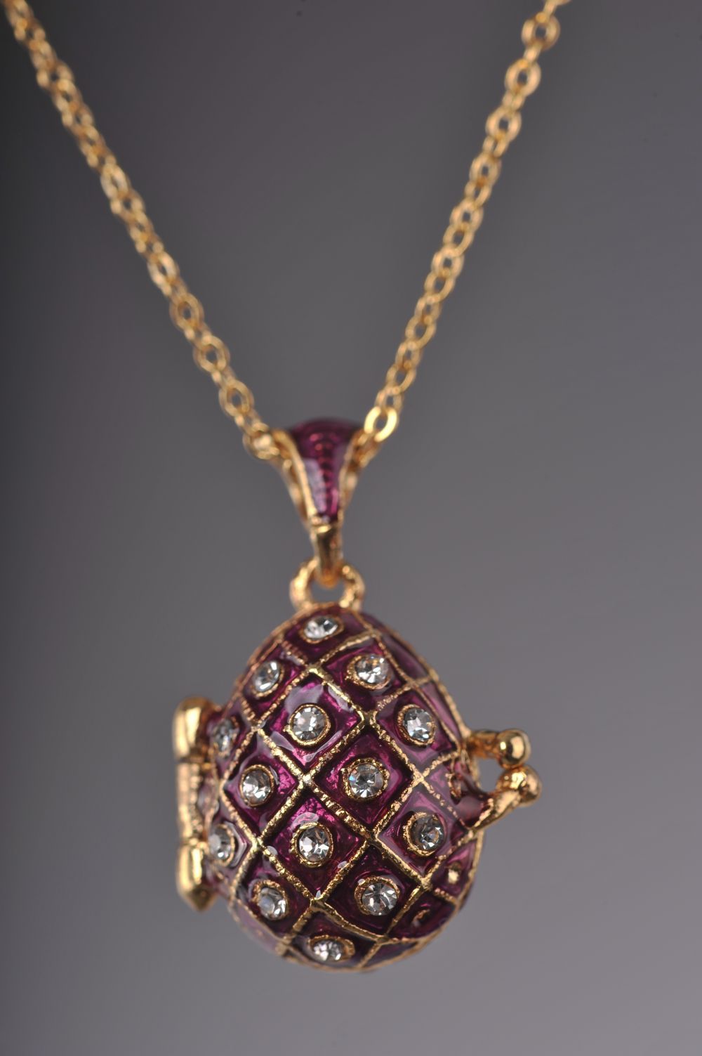 Keren Kopal Egg Pendant Necklace with an Apple inside