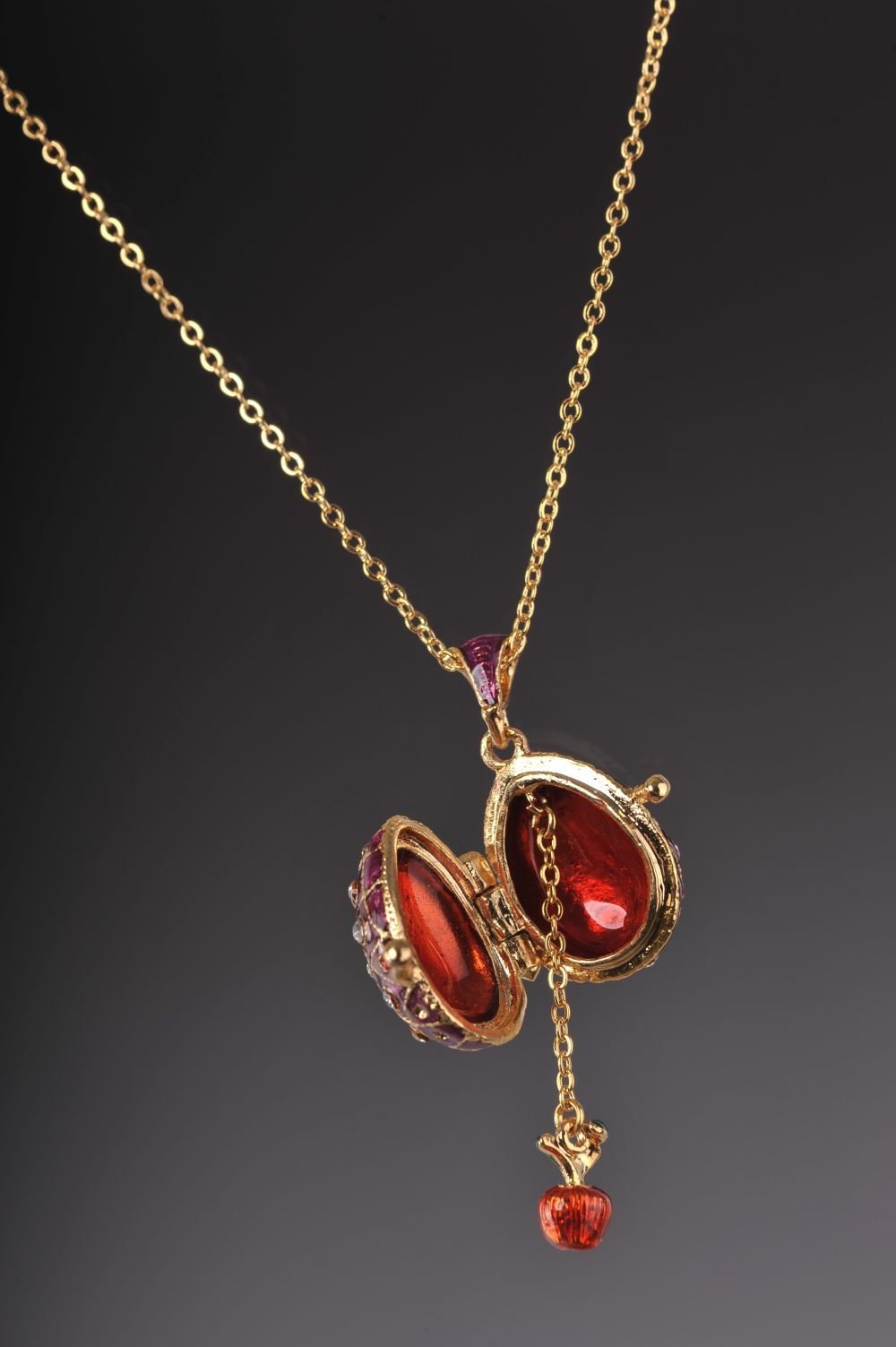 Keren Kopal Egg Pendant Necklace with an Apple inside