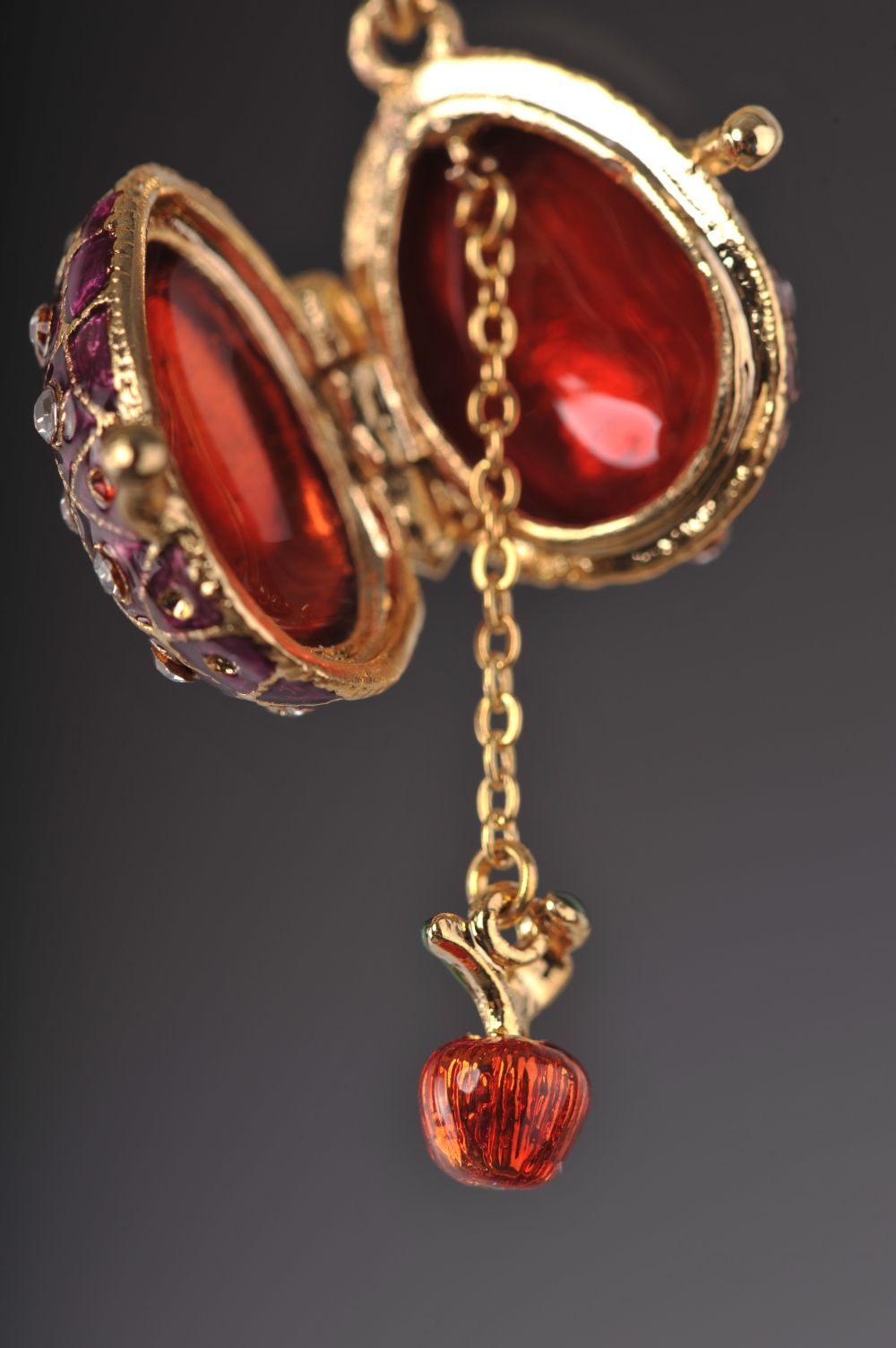 Keren Kopal Egg Pendant Necklace with an Apple inside