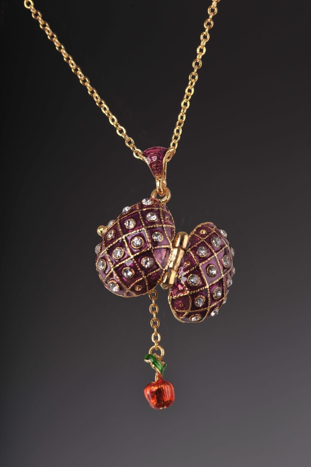 Keren Kopal Egg Pendant Necklace with an Apple inside