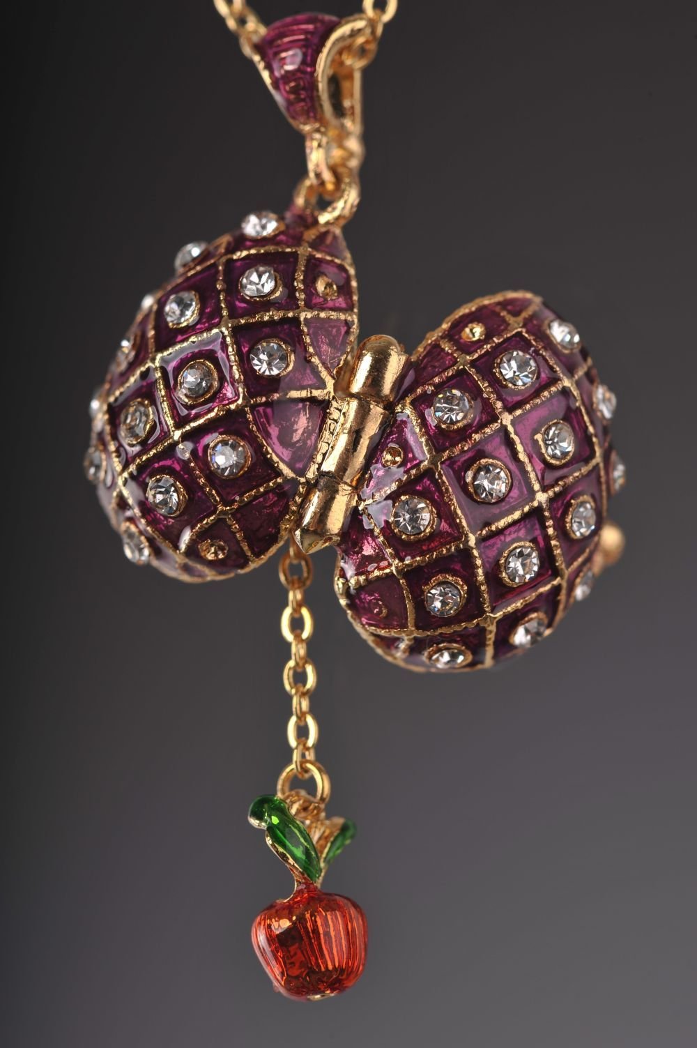 Keren Kopal Egg Pendant Necklace with an Apple inside