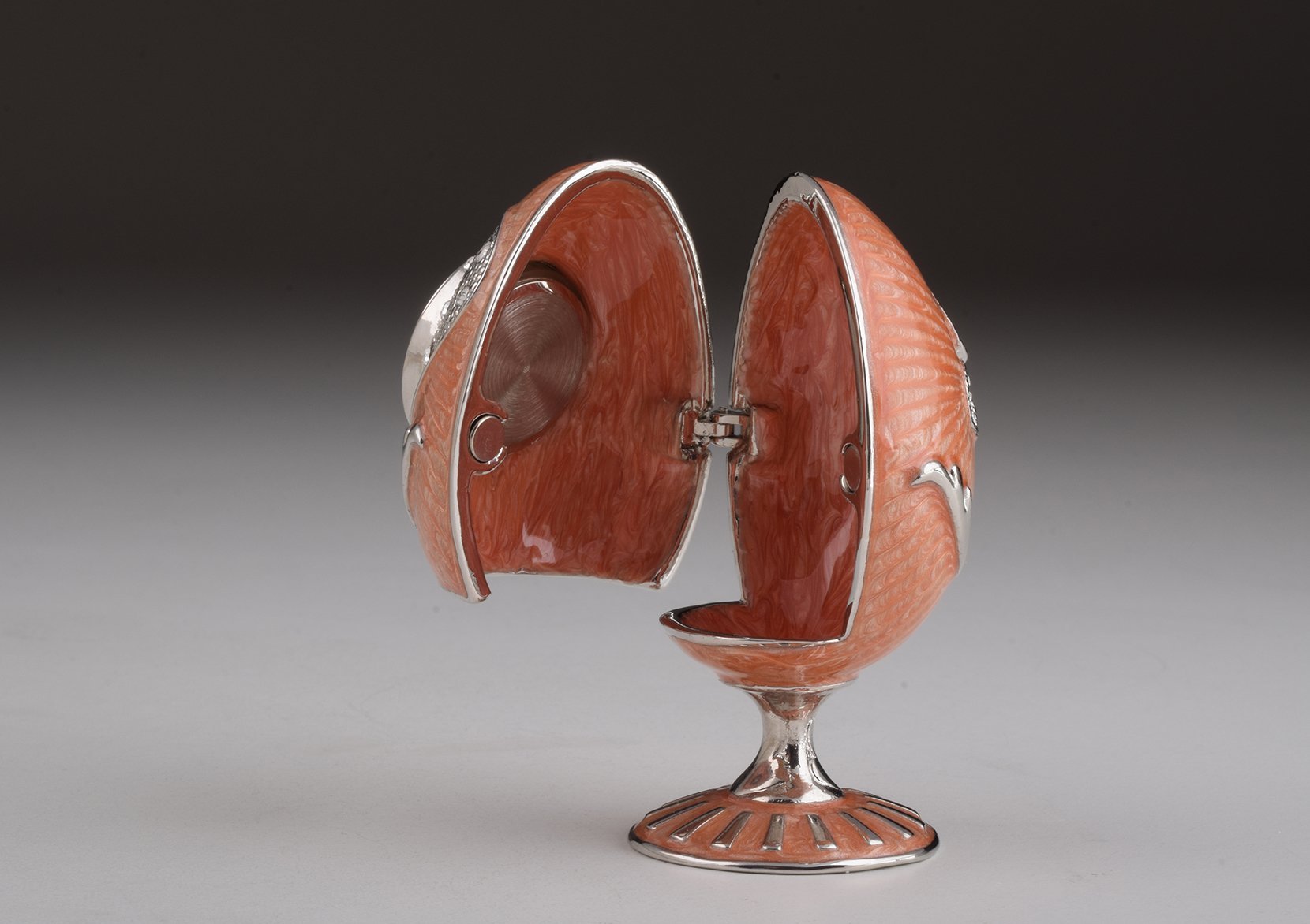 Keren Kopal Pink Faberge Egg with Clock