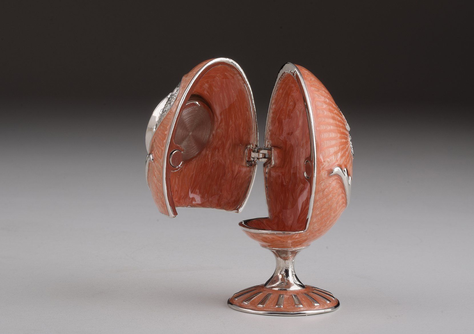 Keren Kopal Pink Faberge Egg with Clock