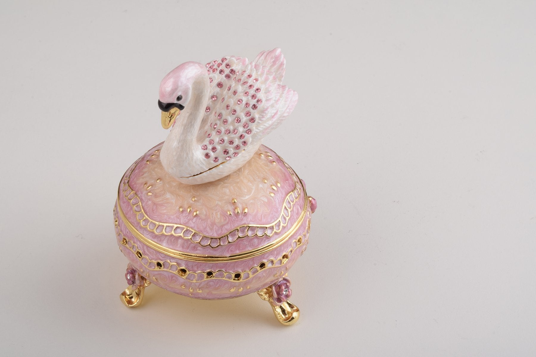 Keren Kopal Pink Faberge Egg with Swan