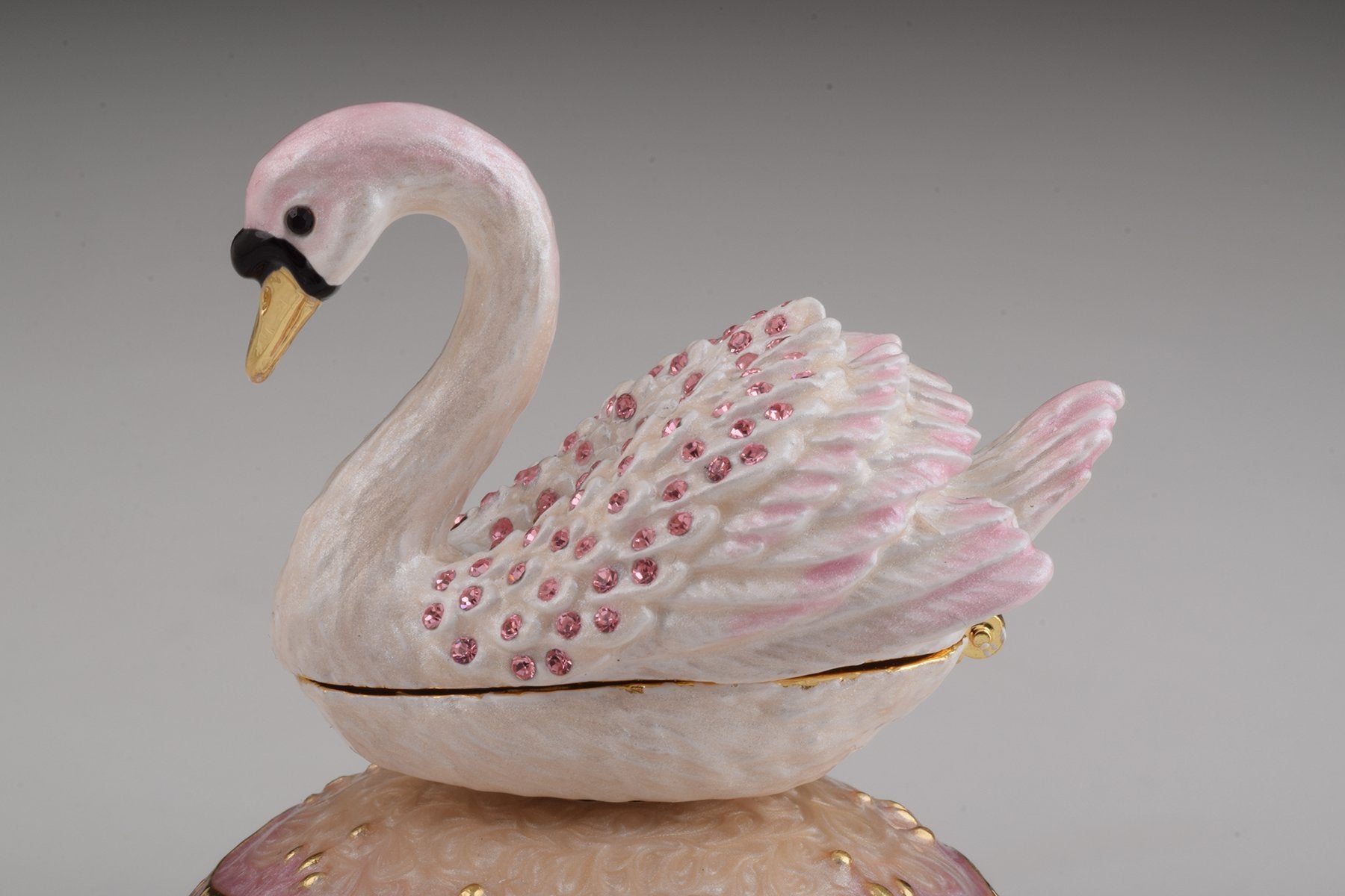 Keren Kopal Pink Faberge Egg with Swan