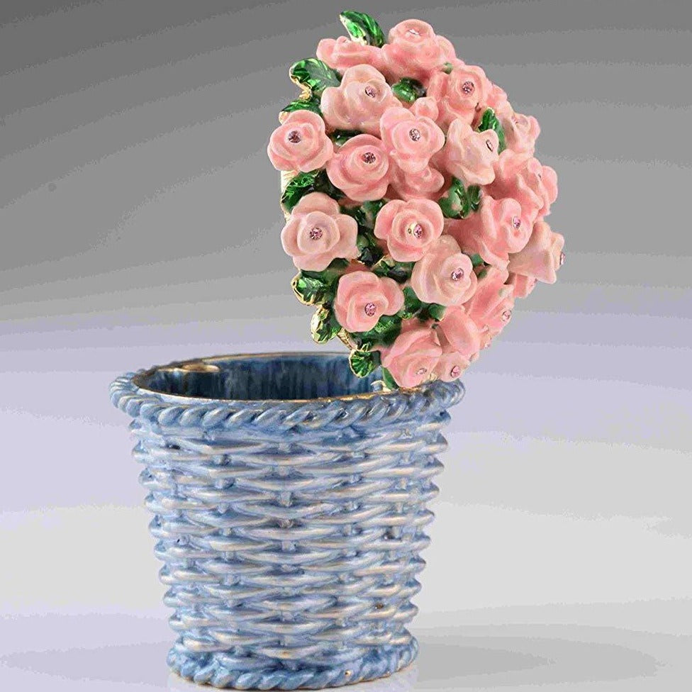 Keren Kopal Pink Flowers in Basket