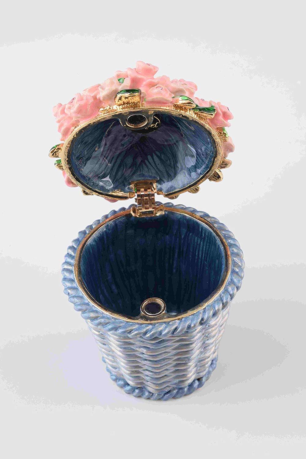 Keren Kopal Pink Flowers in Basket