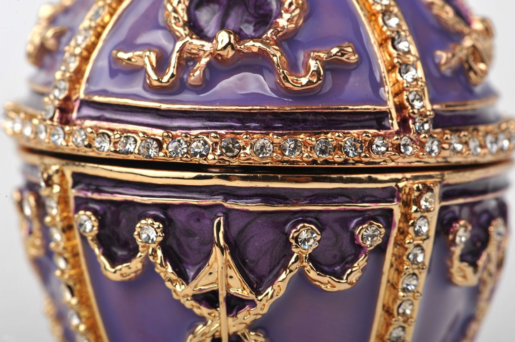 Keren Kopal Purple Faberge Egg with Pearl on top