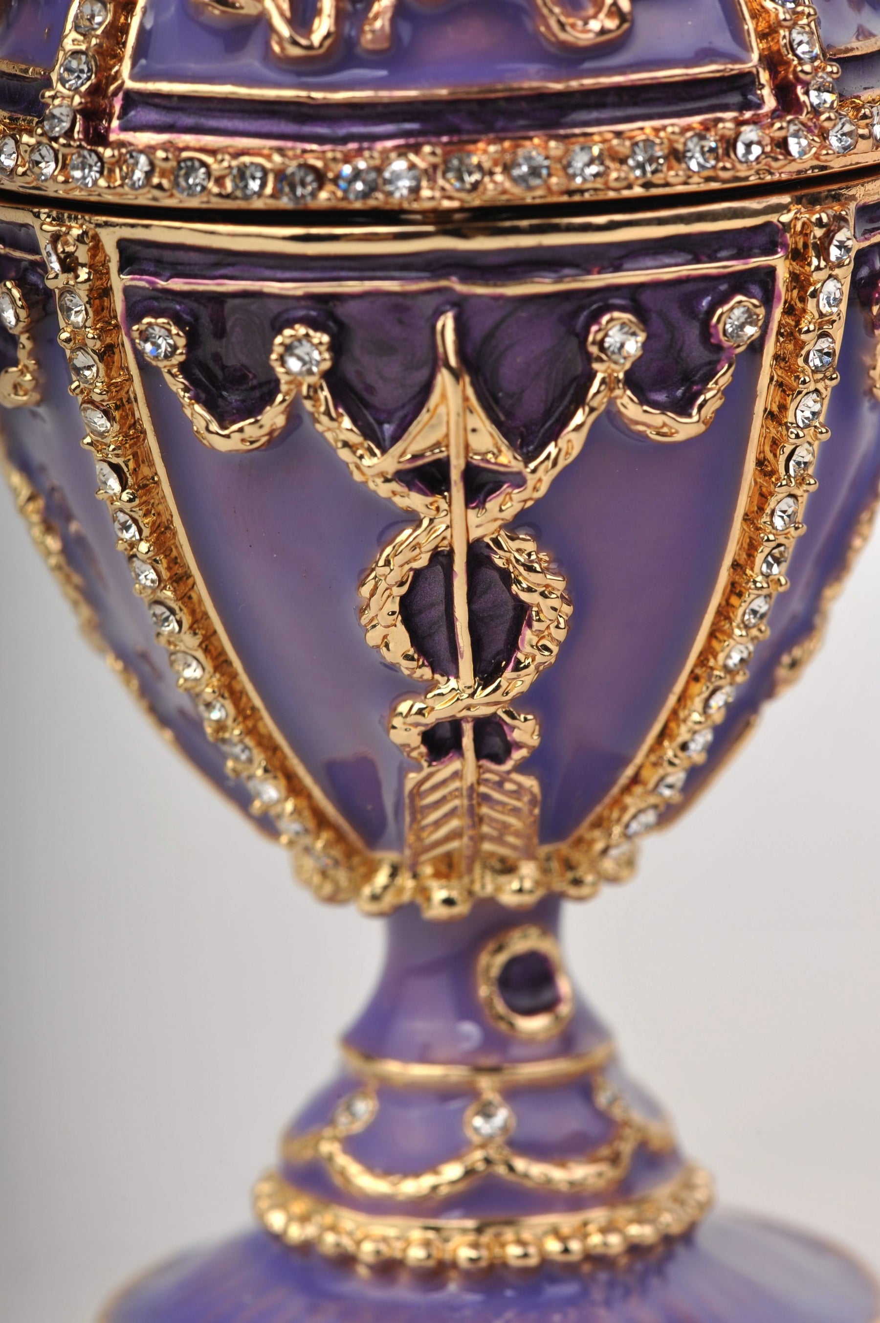 Keren Kopal Purple Faberge Egg with Pearl on top