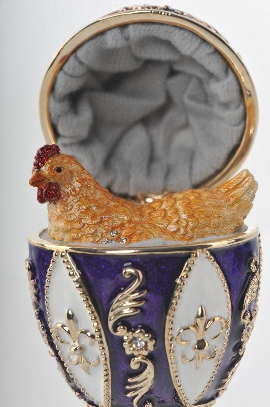 Keren Kopal Purple Faberge Egg with chicken