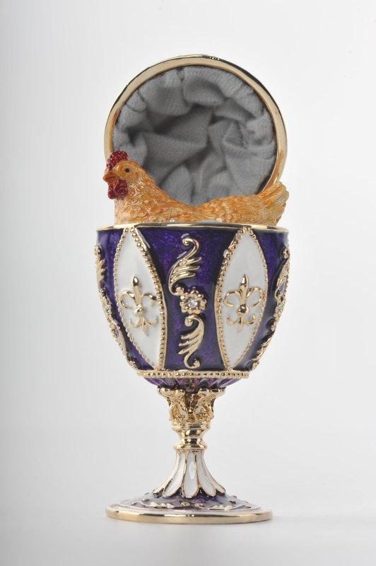 Keren Kopal Purple Faberge Egg with chicken