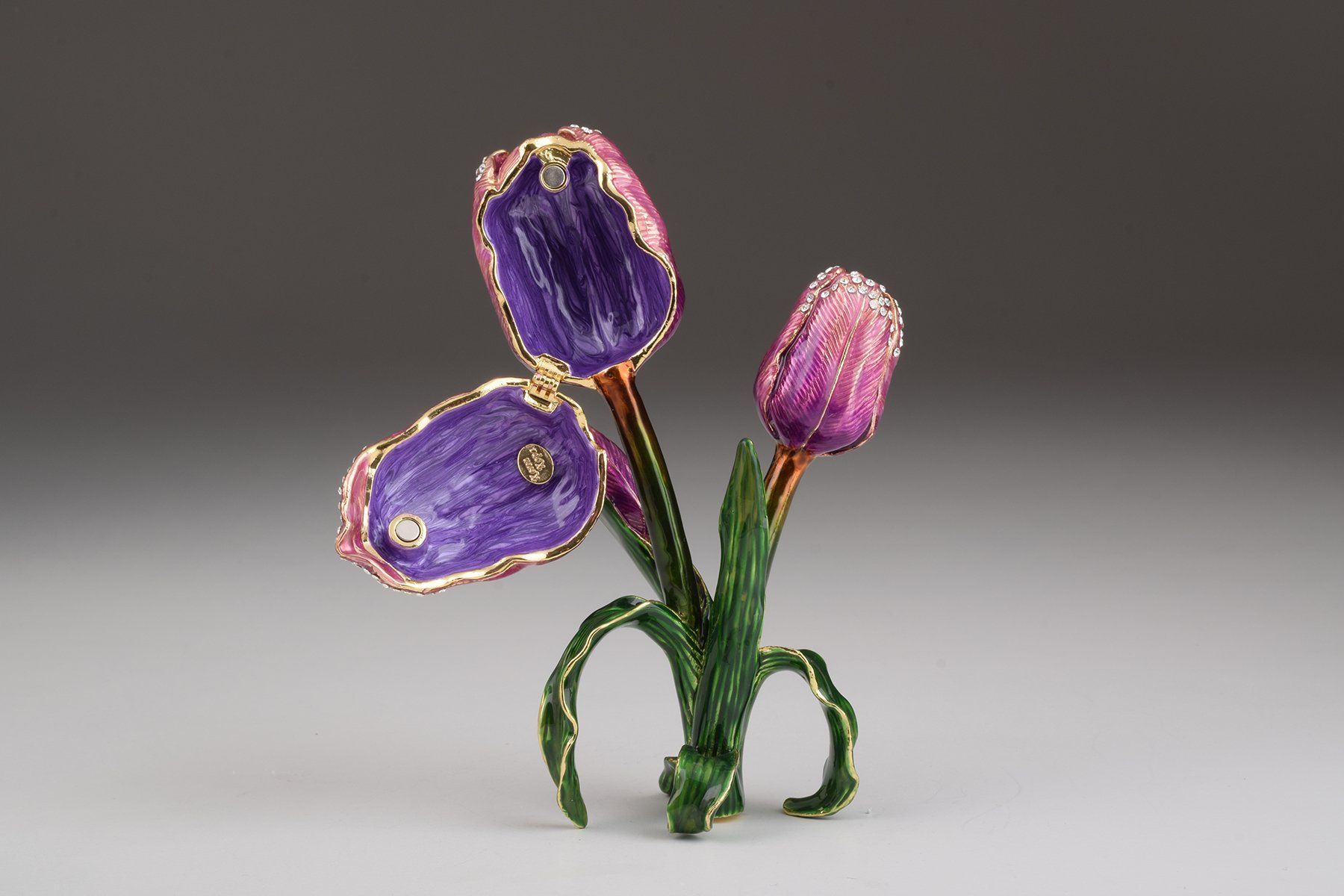 Keren Kopal Purple Rose Trinket Box