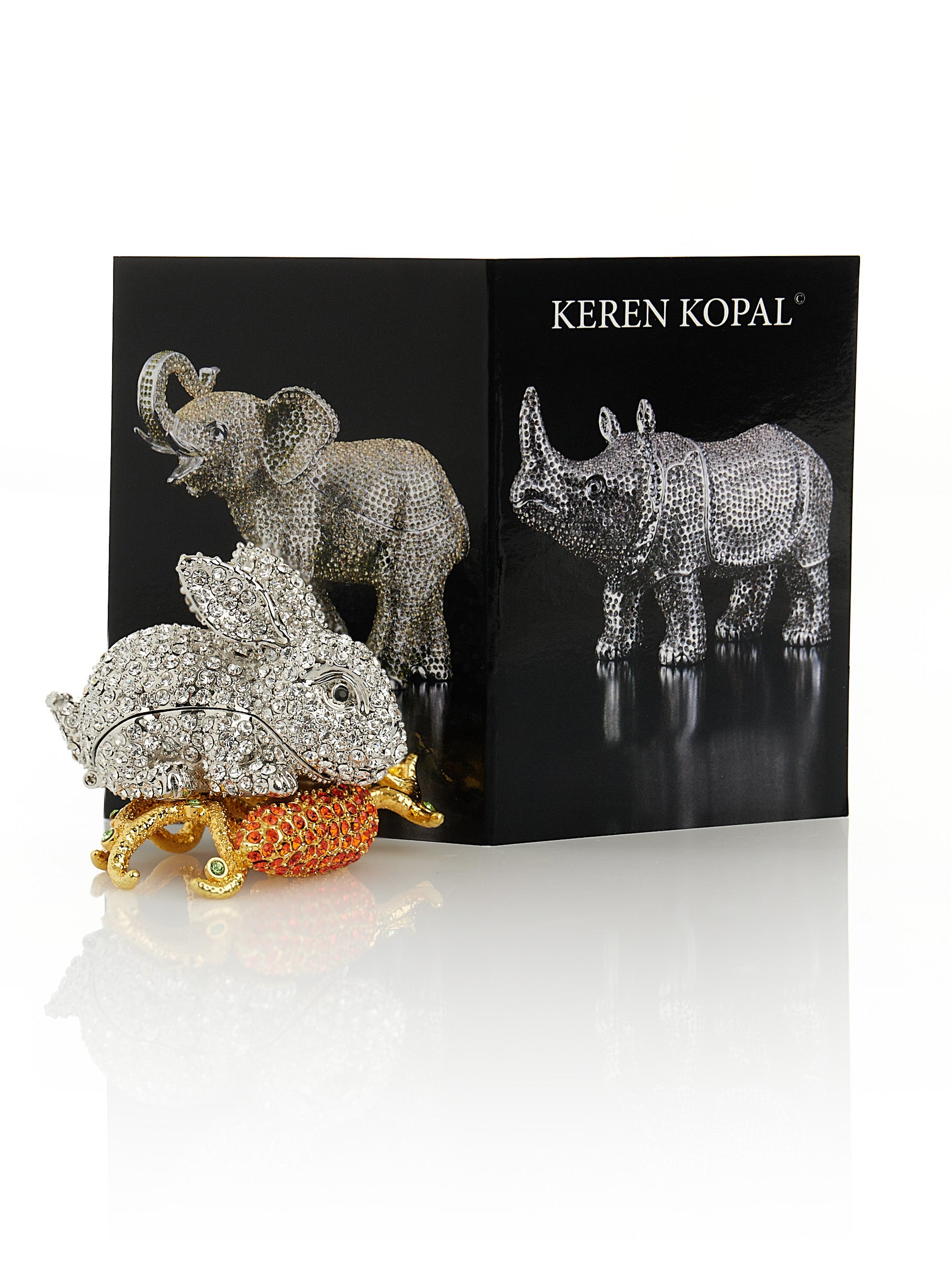 Keren Kopal Rabbit with Carrot Trinket Box