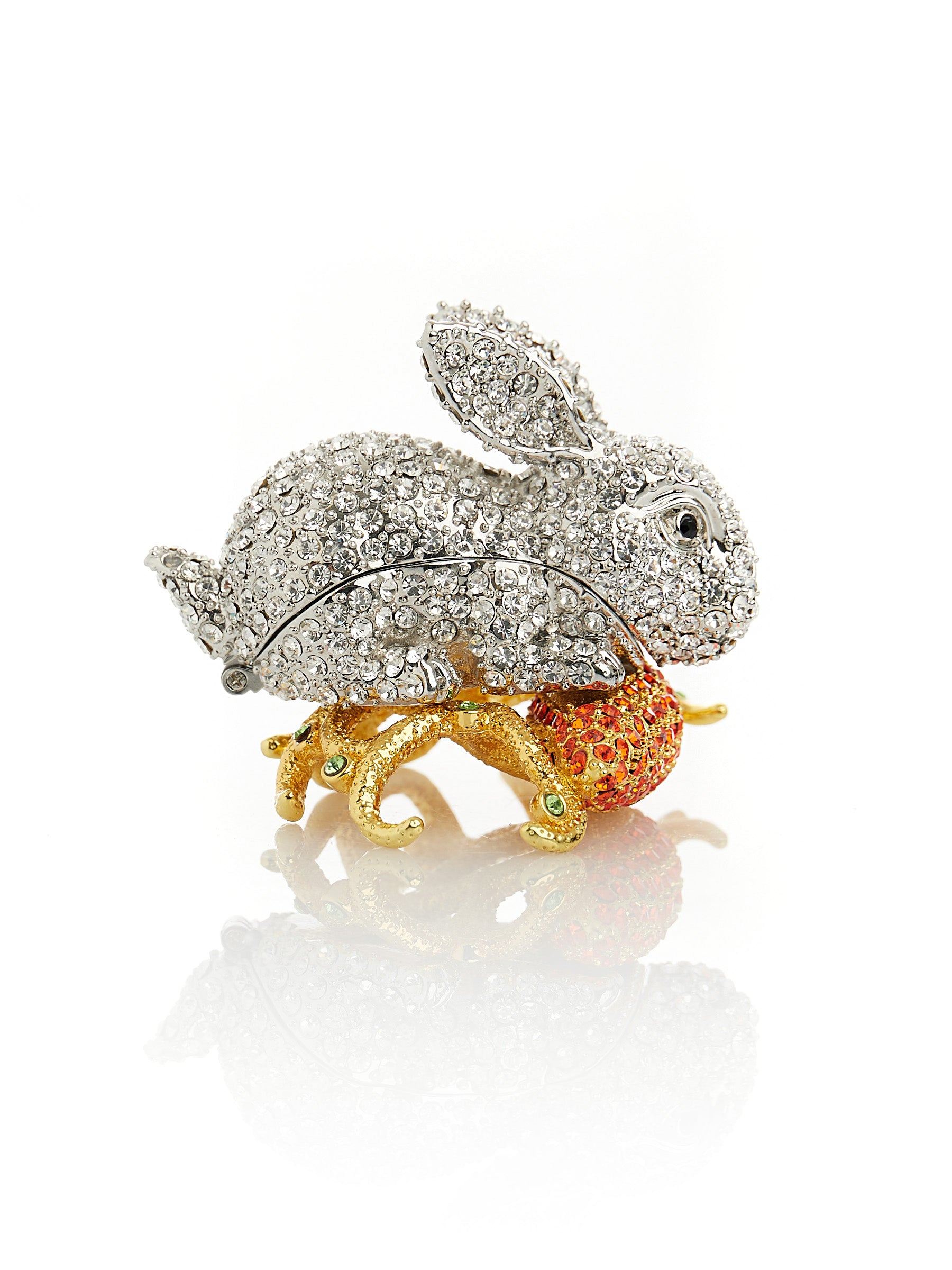 Keren Kopal Rabbit with Carrot Trinket Box