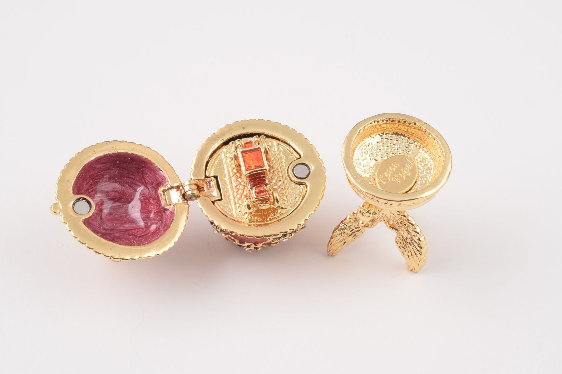 Keren Kopal Red Faberge Egg with Car Inside