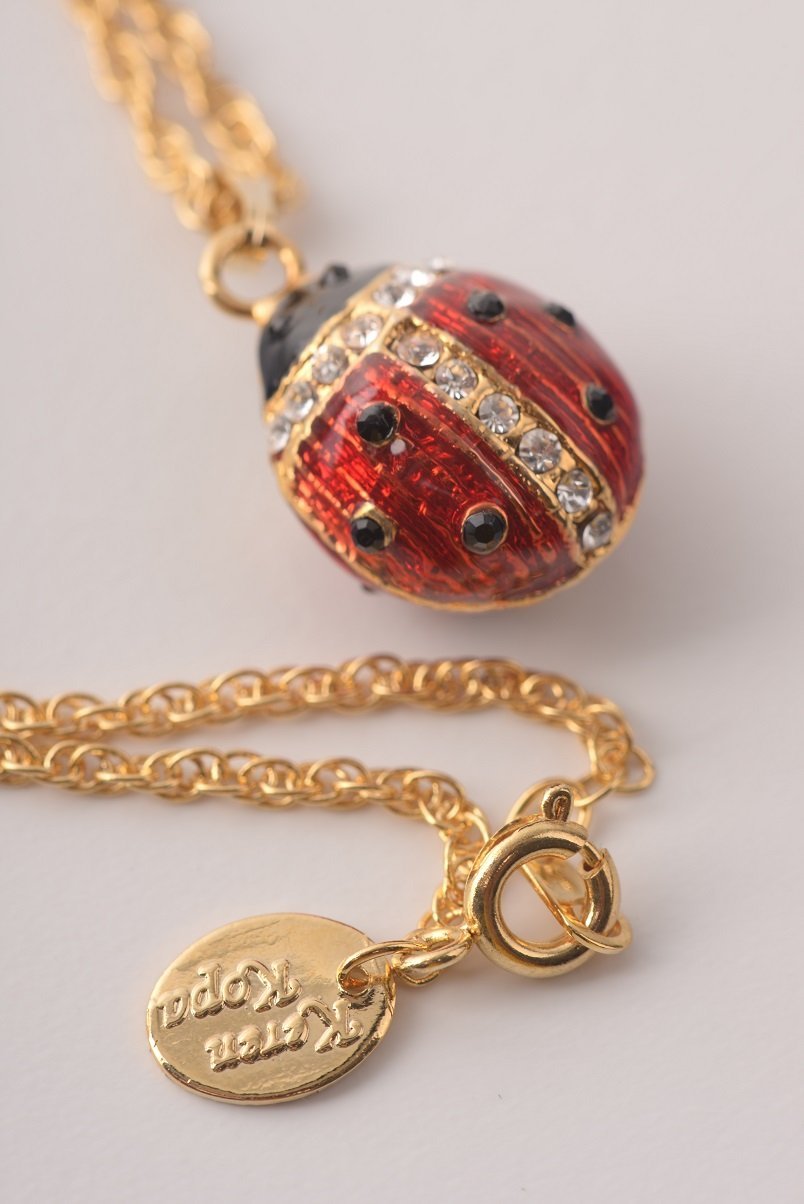 Keren Kopal Red Ladybug Pendant Necklace