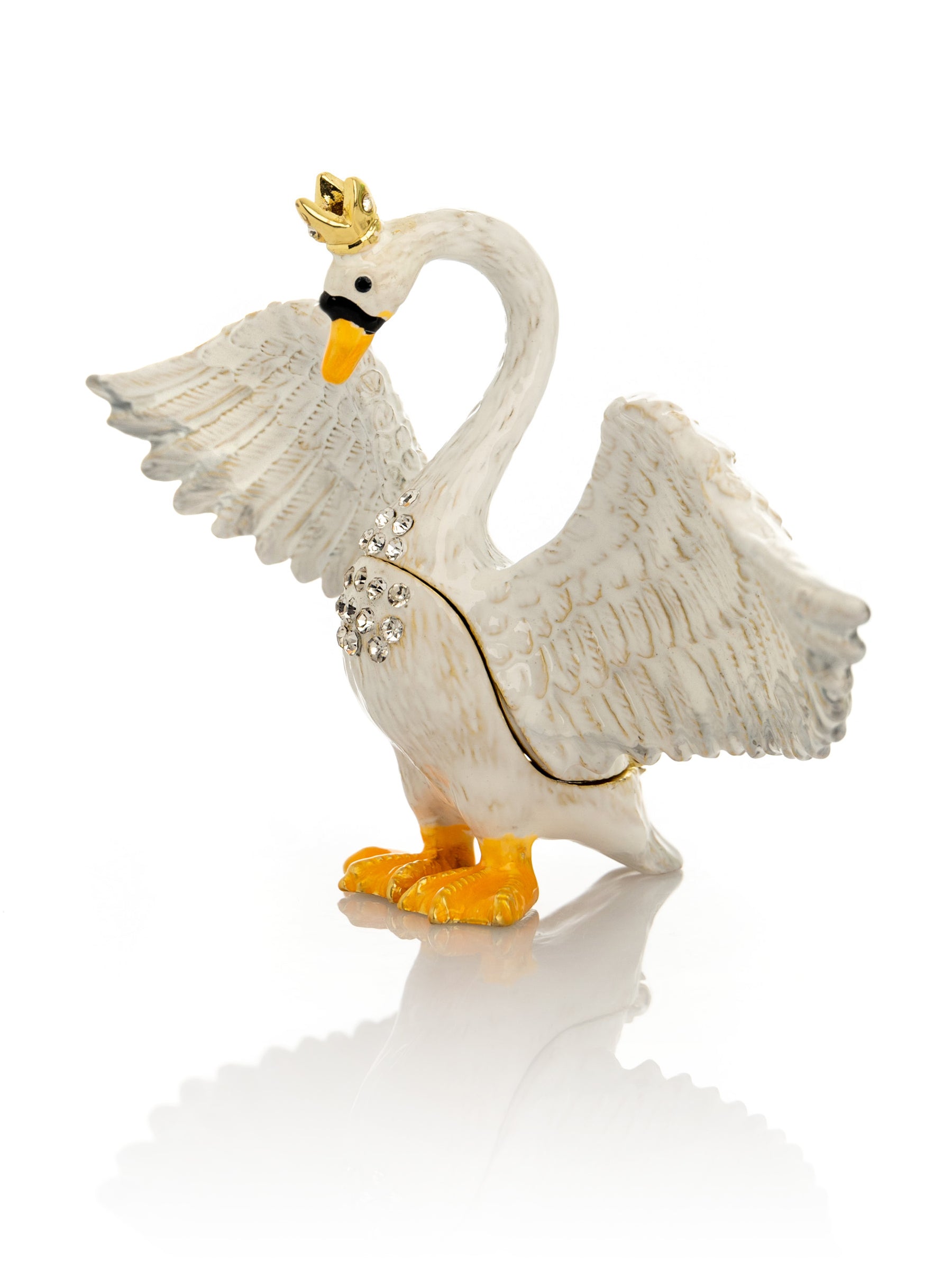 Keren Kopal White Swan Trinket Box