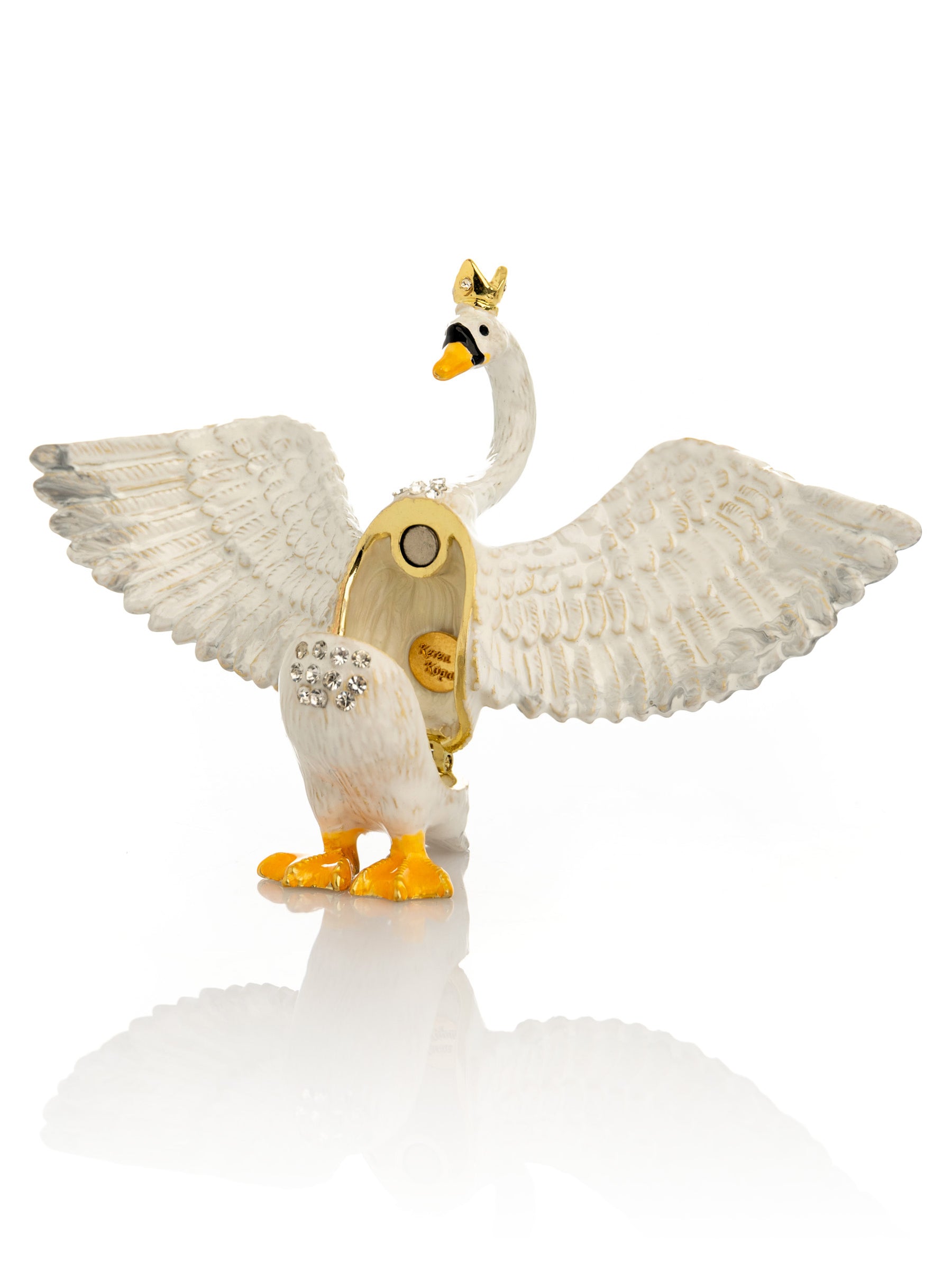 Keren Kopal White Swan Trinket Box