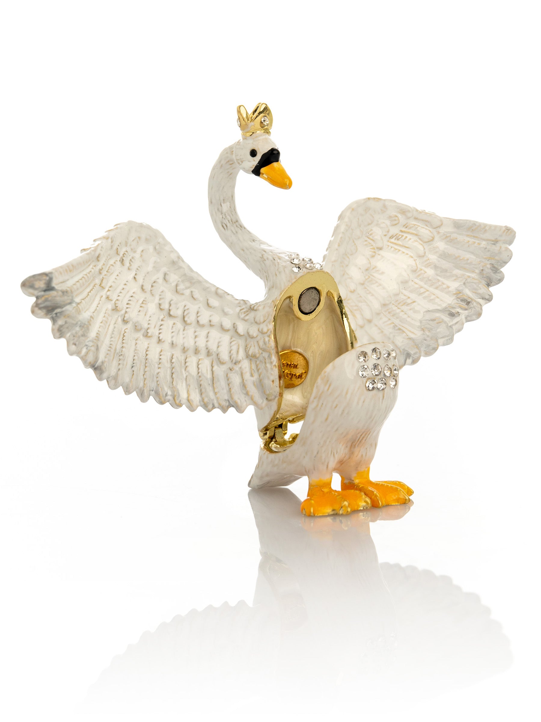 Keren Kopal White Swan Trinket Box