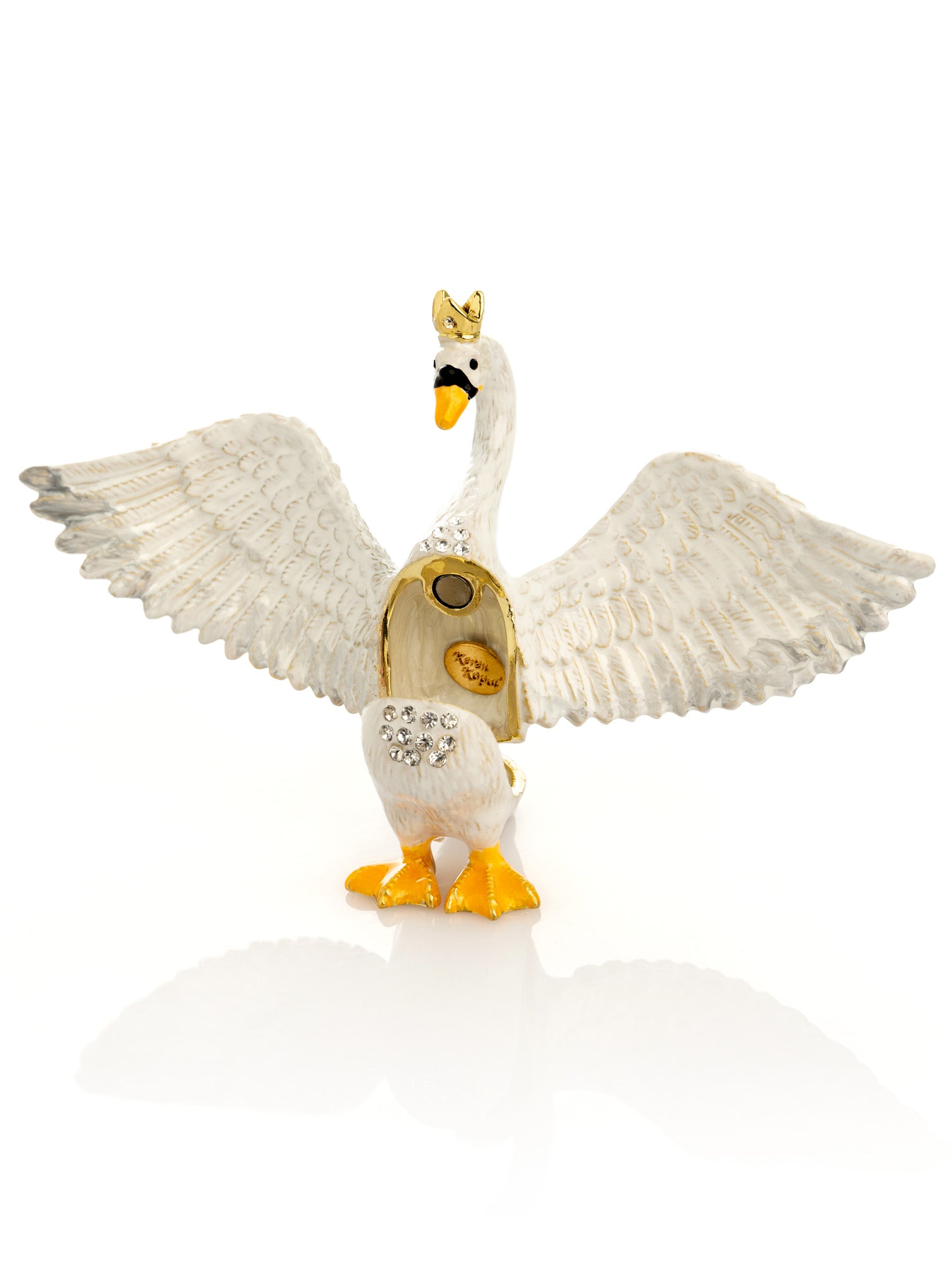 Keren Kopal White Swan Trinket Box