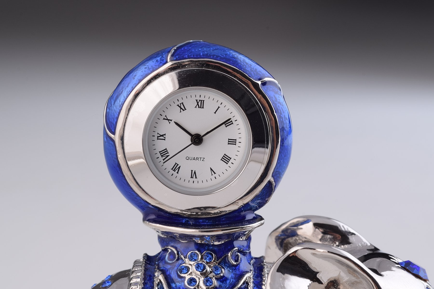 Keren Kopal Silver Elephant with Clock