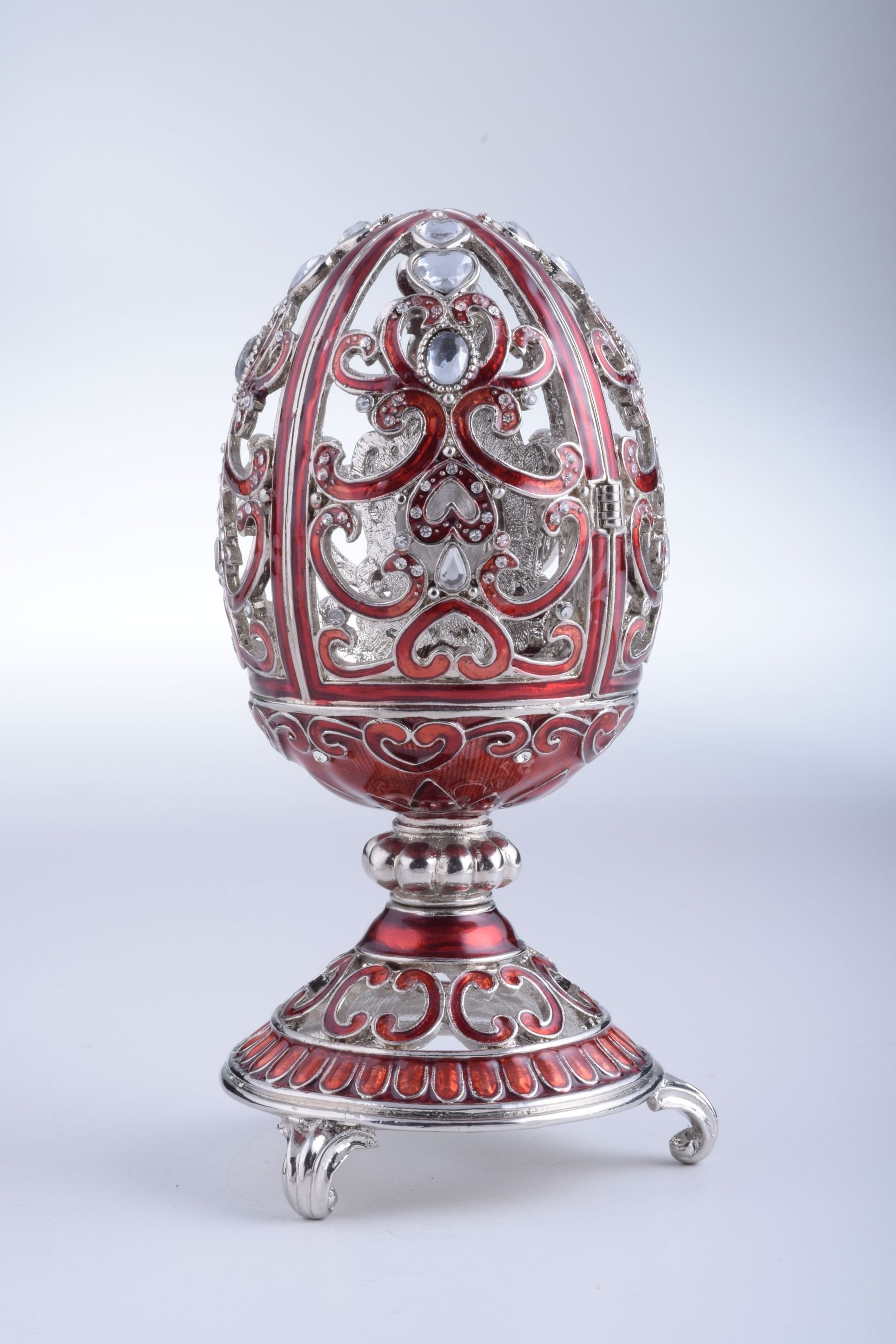 Keren Kopal Silver & Red Faberge Egg