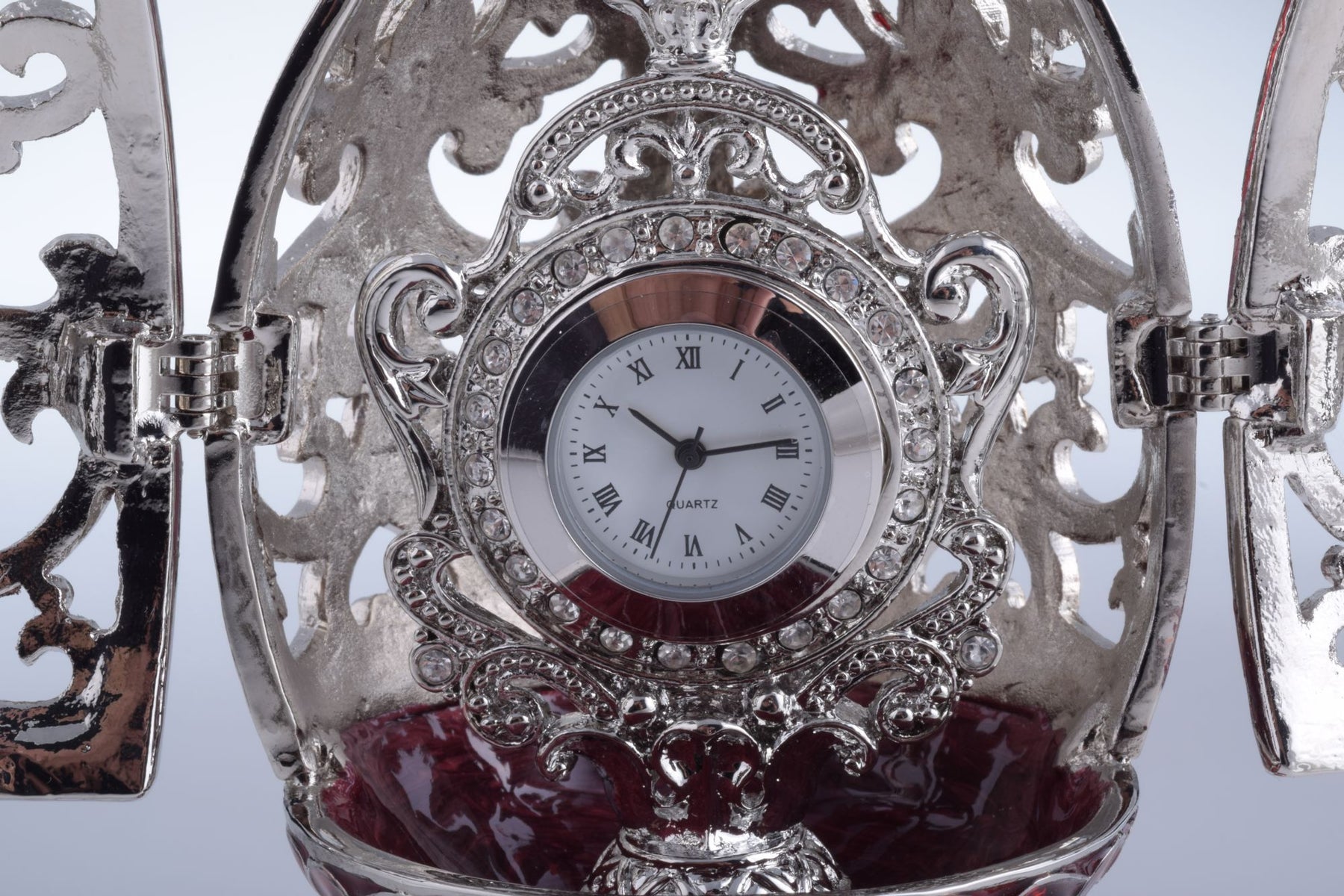 Keren Kopal Silver & Red Faberge Egg