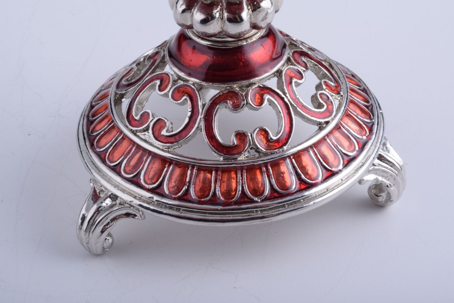 Keren Kopal Silver & Red Faberge Egg