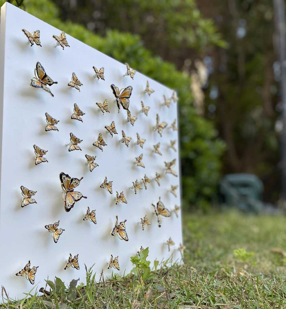 Keren Kopal Butterflies in Perfect Harmony Wall Art White