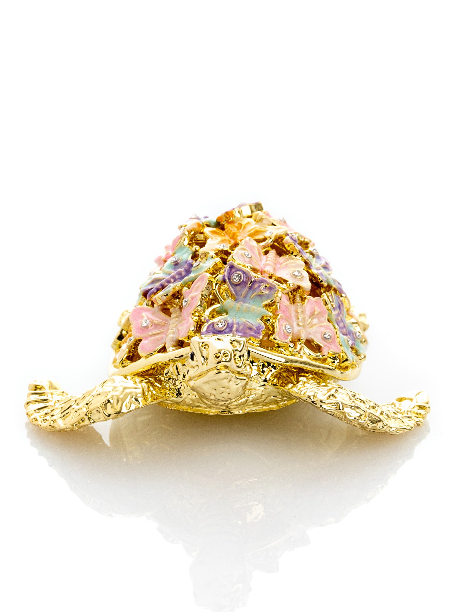 Keren Kopal Golden Turtle Decorated with butterflies