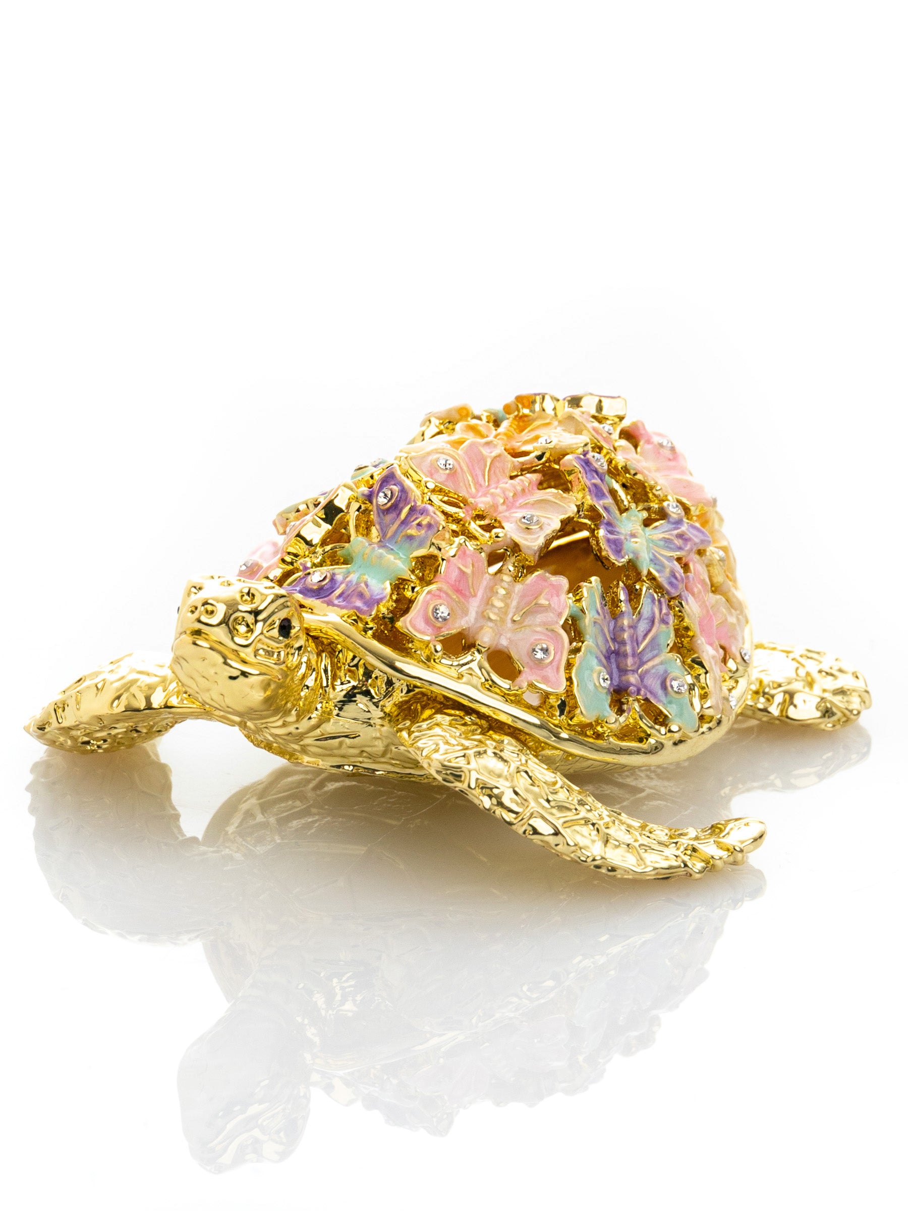 Keren Kopal Golden Turtle Decorated with butterflies