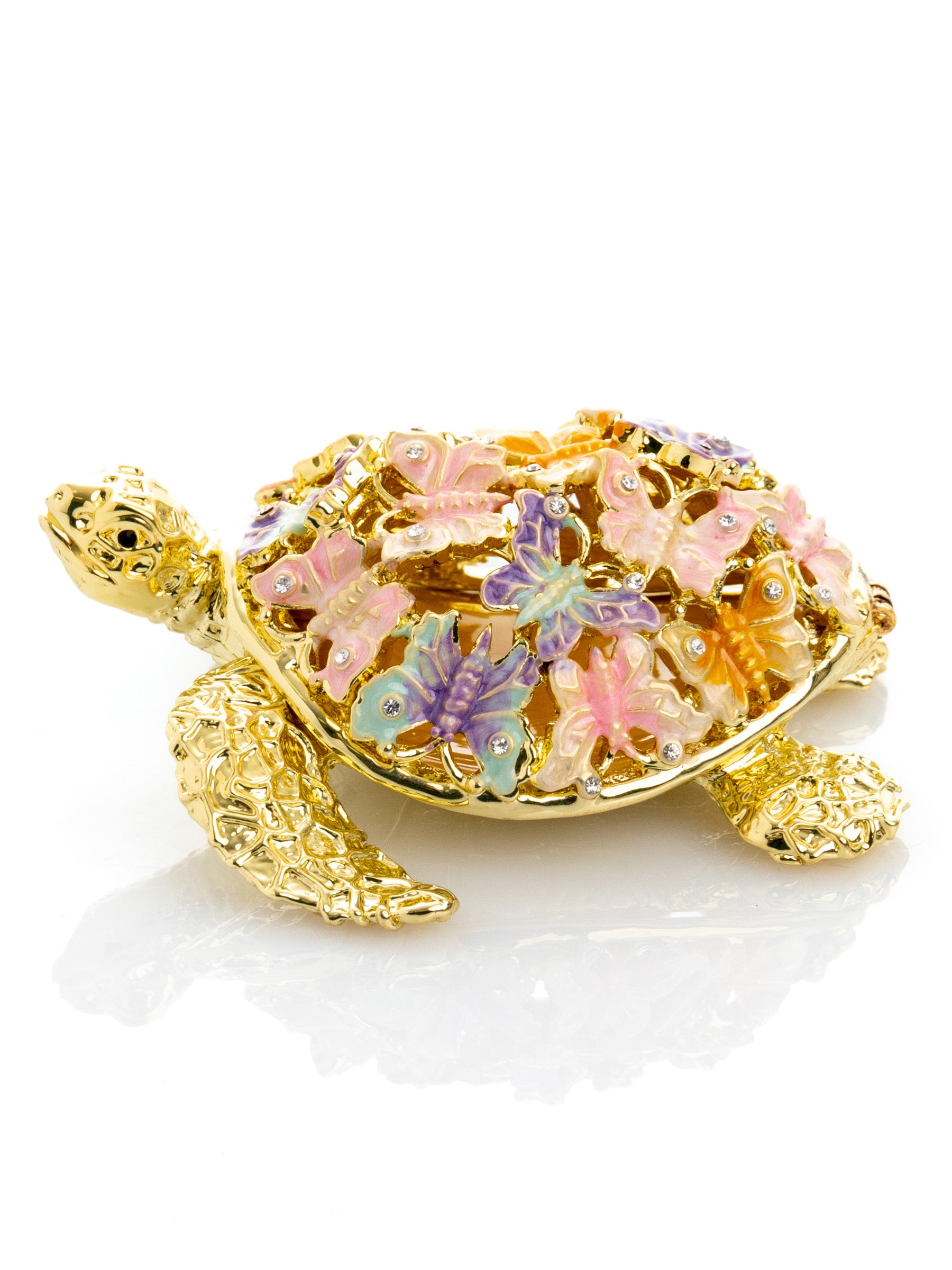 Keren Kopal Golden Turtle Decorated with butterflies
