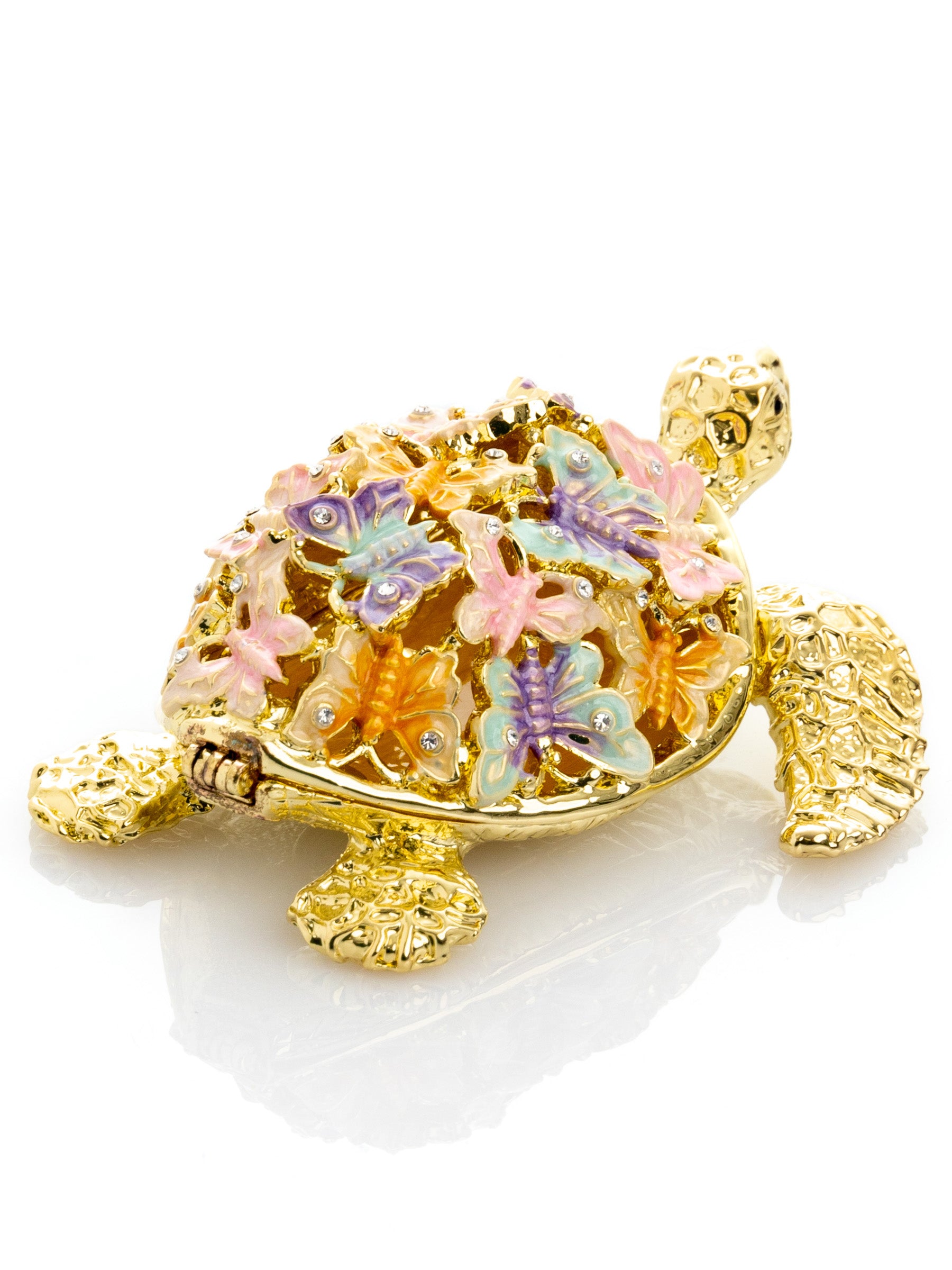 Keren Kopal Golden Turtle Decorated with butterflies