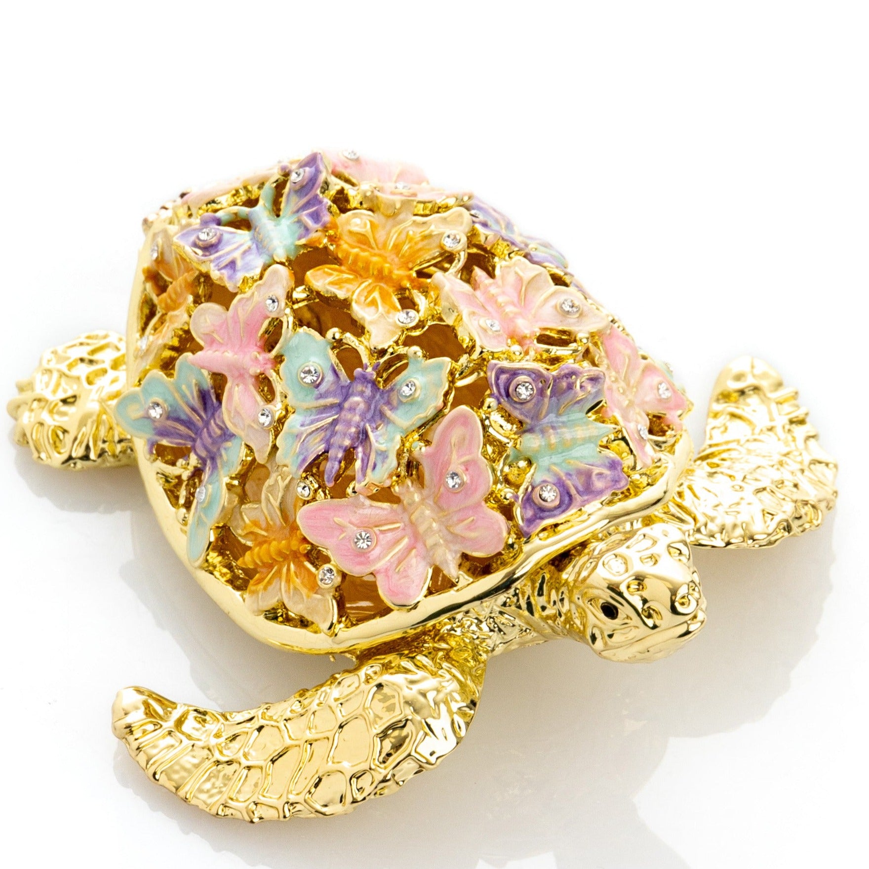 Keren Kopal Golden Turtle Decorated with butterflies