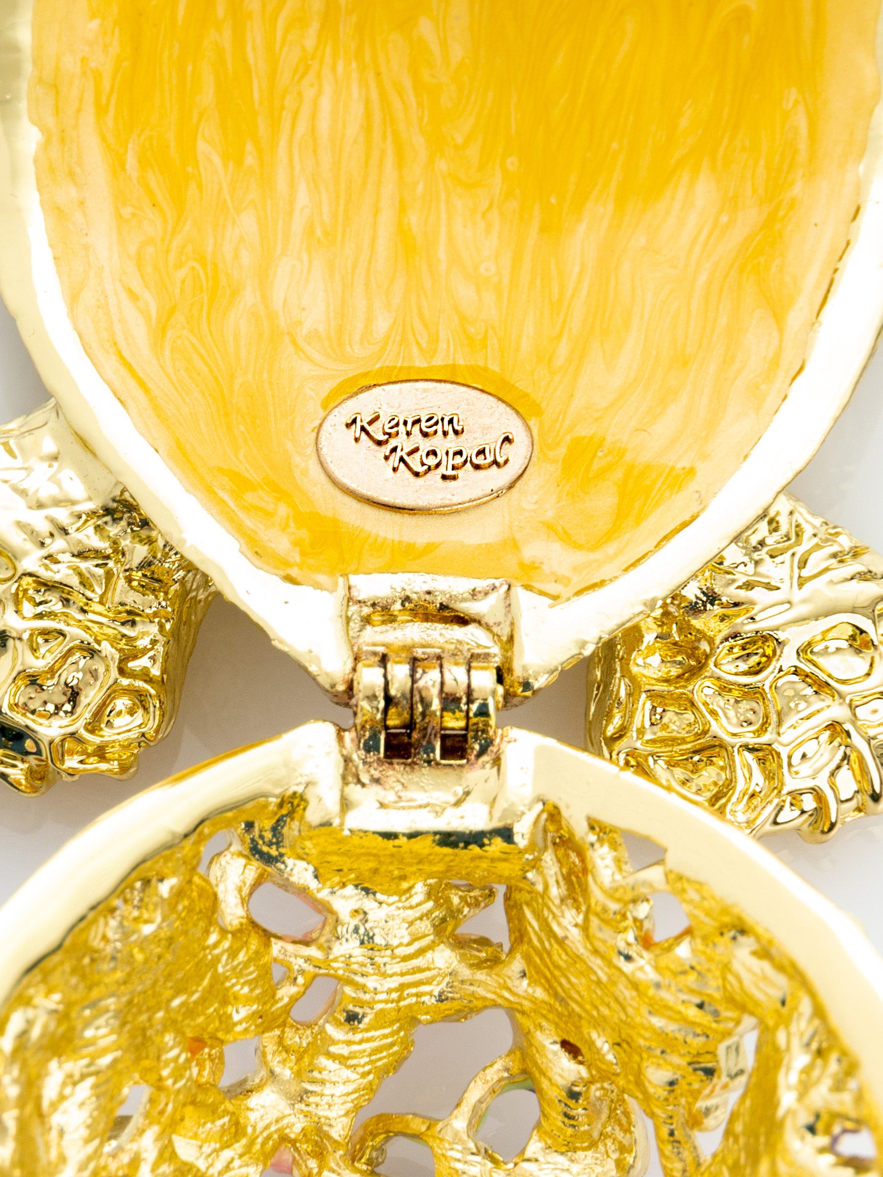 Keren Kopal Golden Turtle Decorated with butterflies