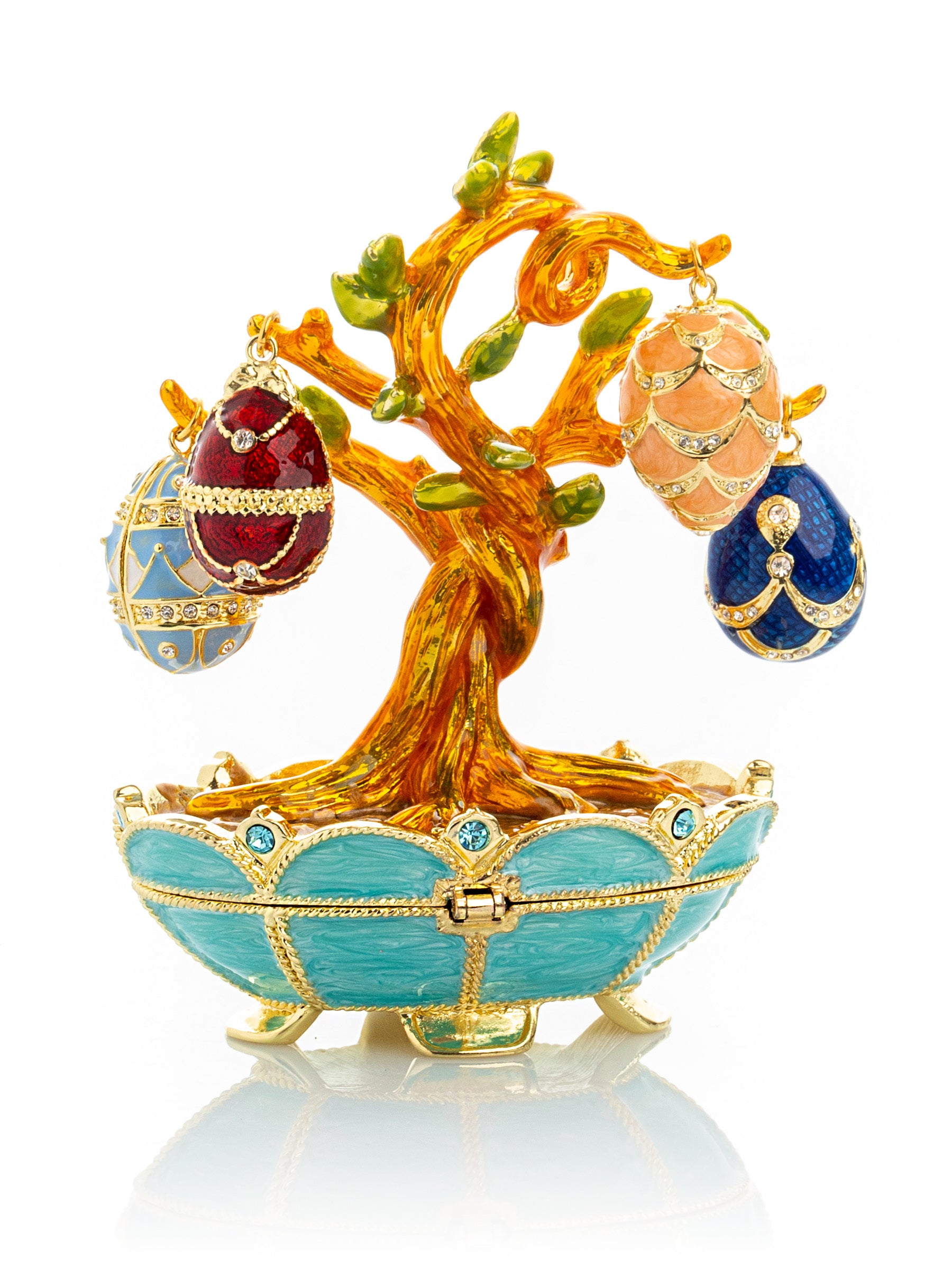Keren Kopal Faberge Egg Pendant Necklaces Tree