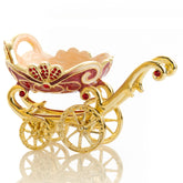 Keren Kopal Red vintage Baby Carriage Trinket Box stroller
