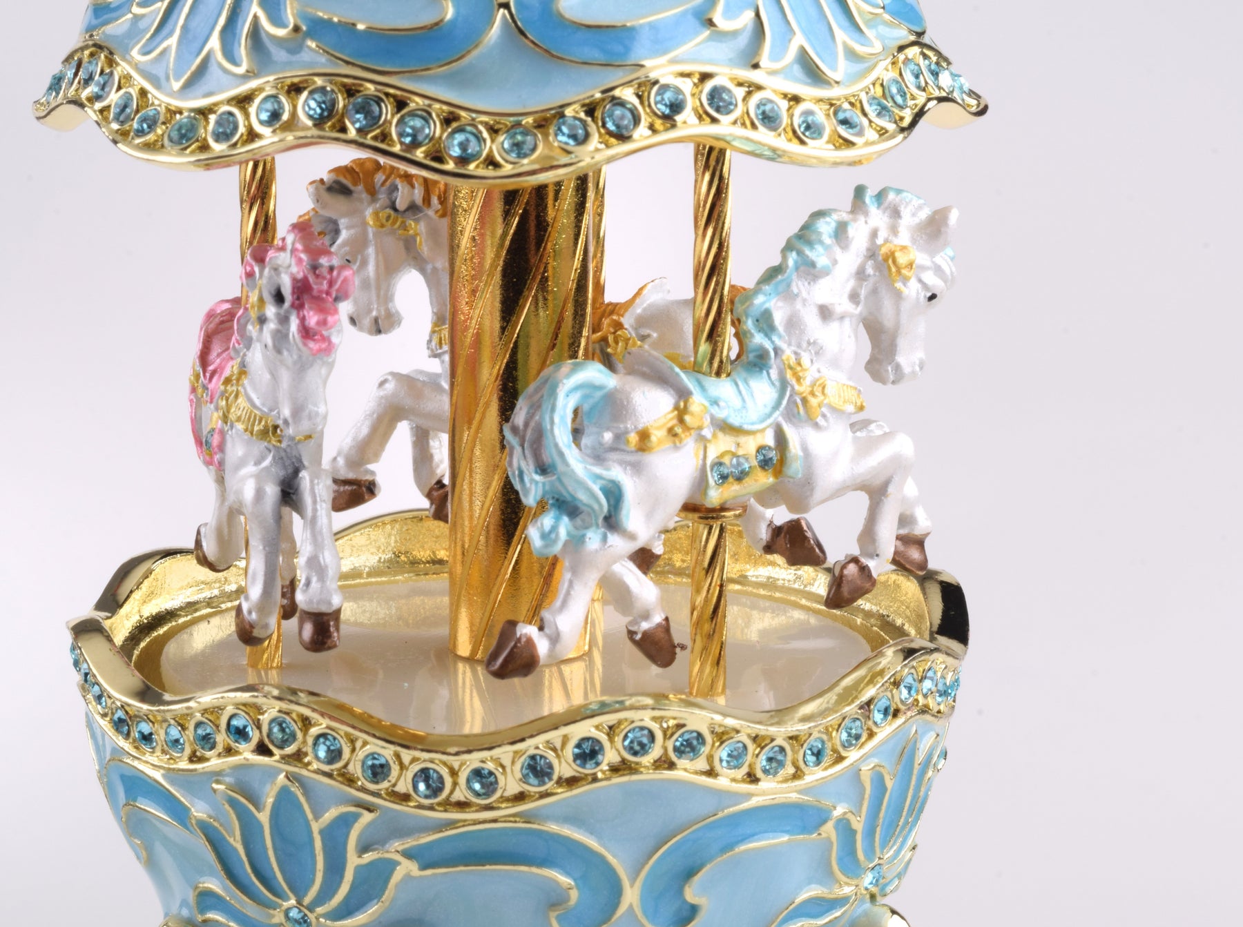 Keren Kopal Teal Wind up Musical Carousel