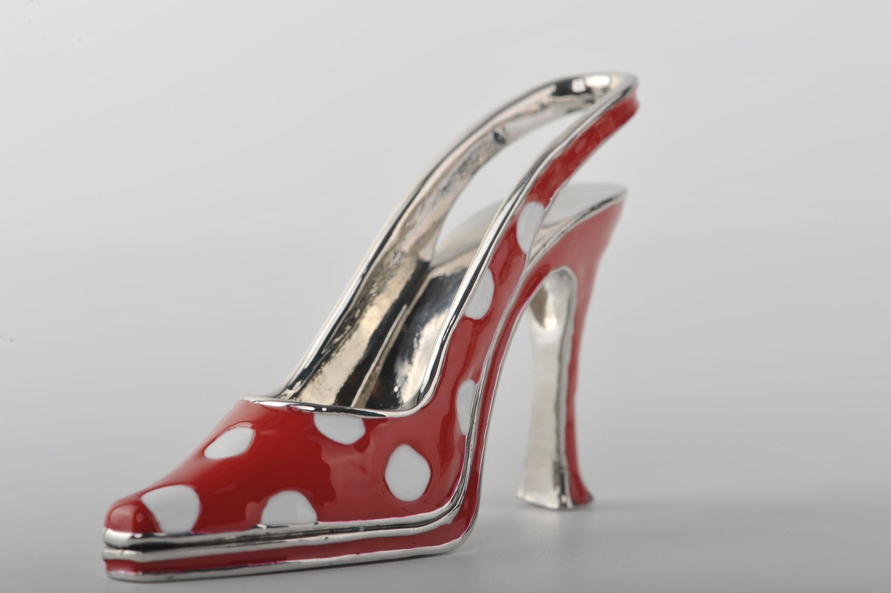 Keren Kopal White Dots Red Lady Trinket Shoe