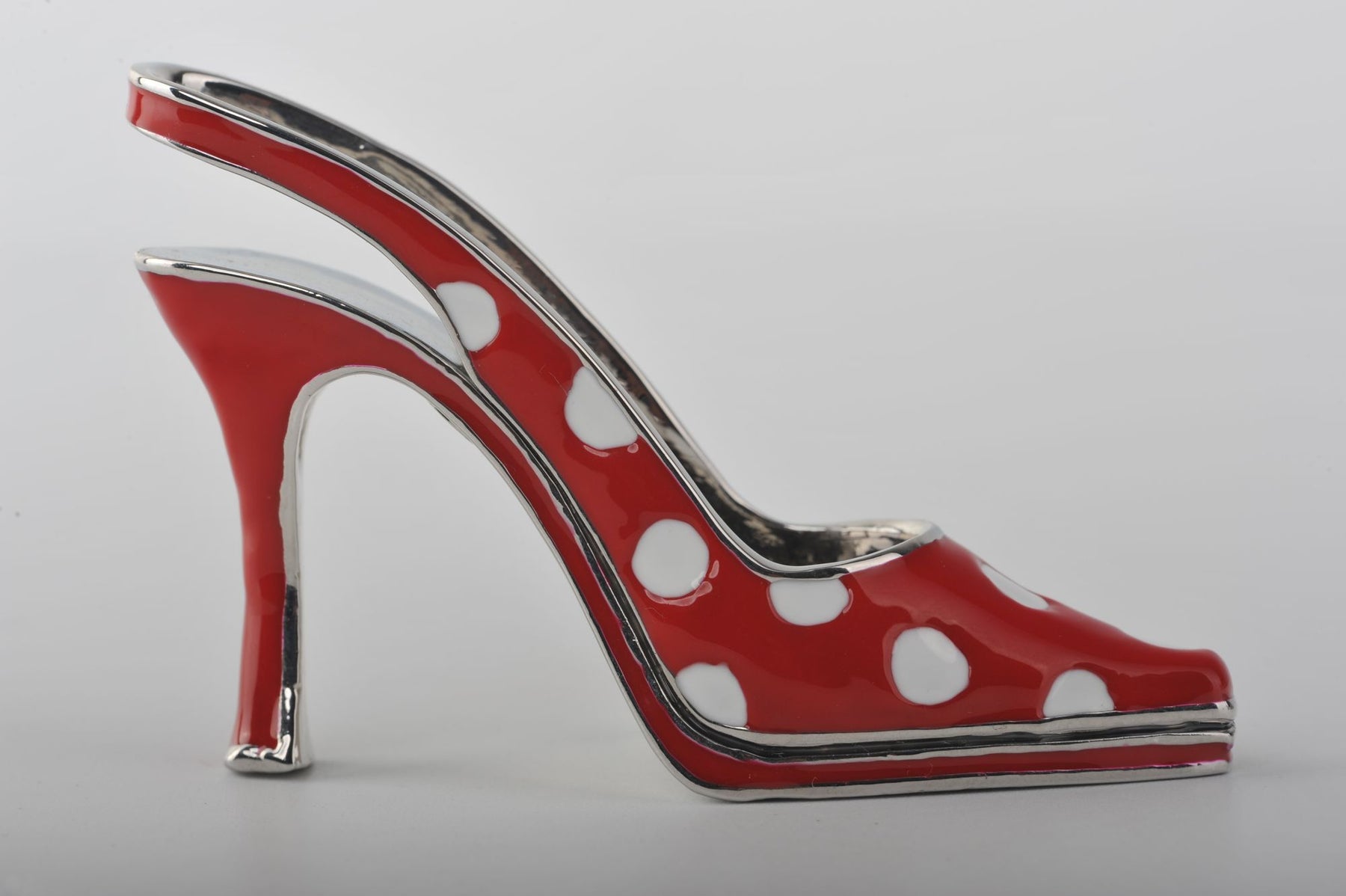 Keren Kopal White Dots Red Lady Trinket Shoe
