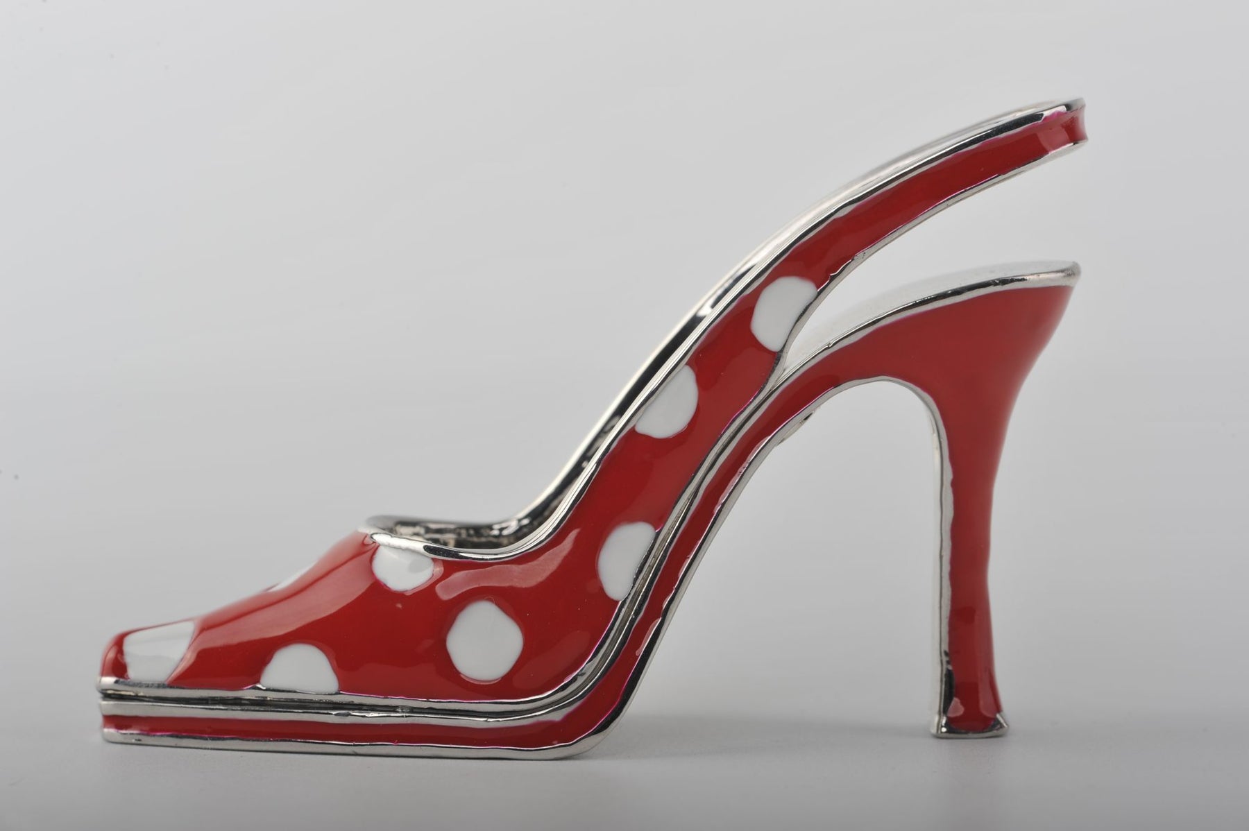 Keren Kopal White Dots Red Lady Trinket Shoe