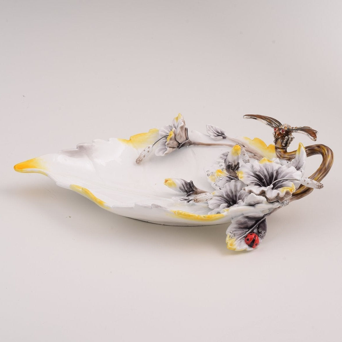 Keren Kopal White Plate with Flowers