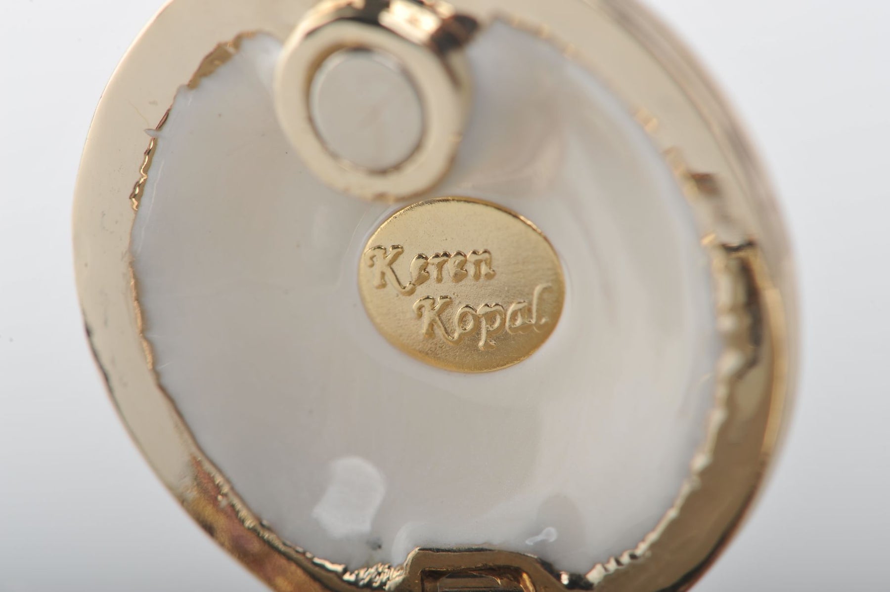 Keren Kopal White Teapot with Pink Roses