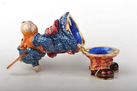 Keren Kopal Winter Deer with Blue Coat and Red Scarf